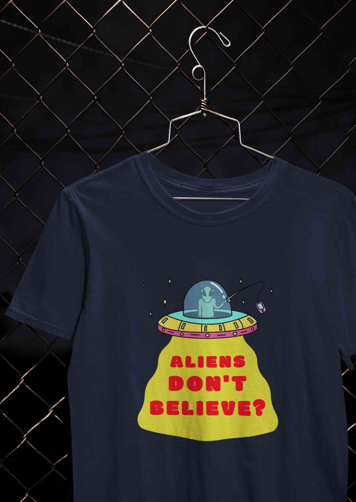 Aliens Do Not Beleive Mens Half Sleeves T-shirt- FunkyTeesClub