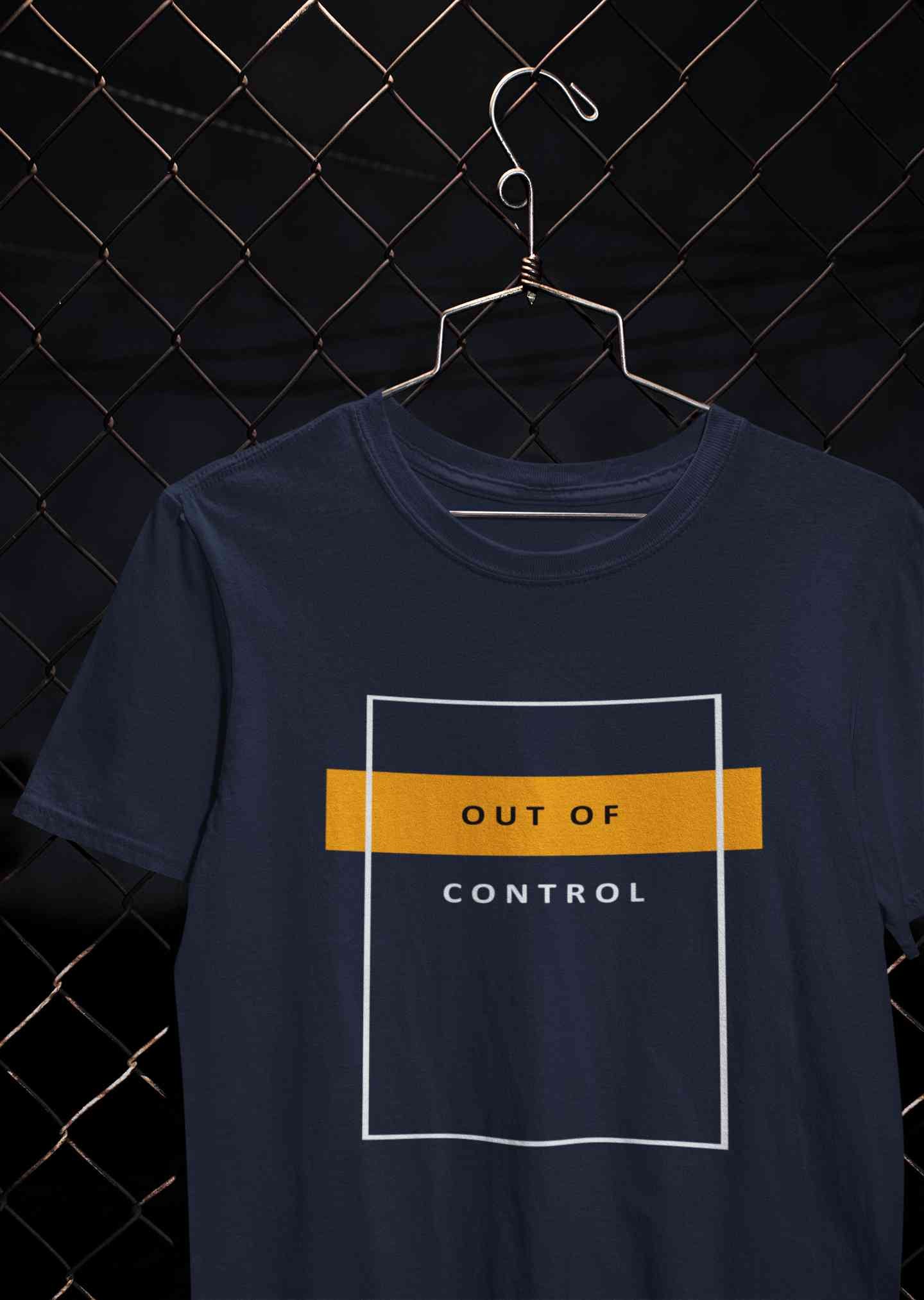 Out Of Control Mens Half Sleeves T-shirt- FunkyTeesClub