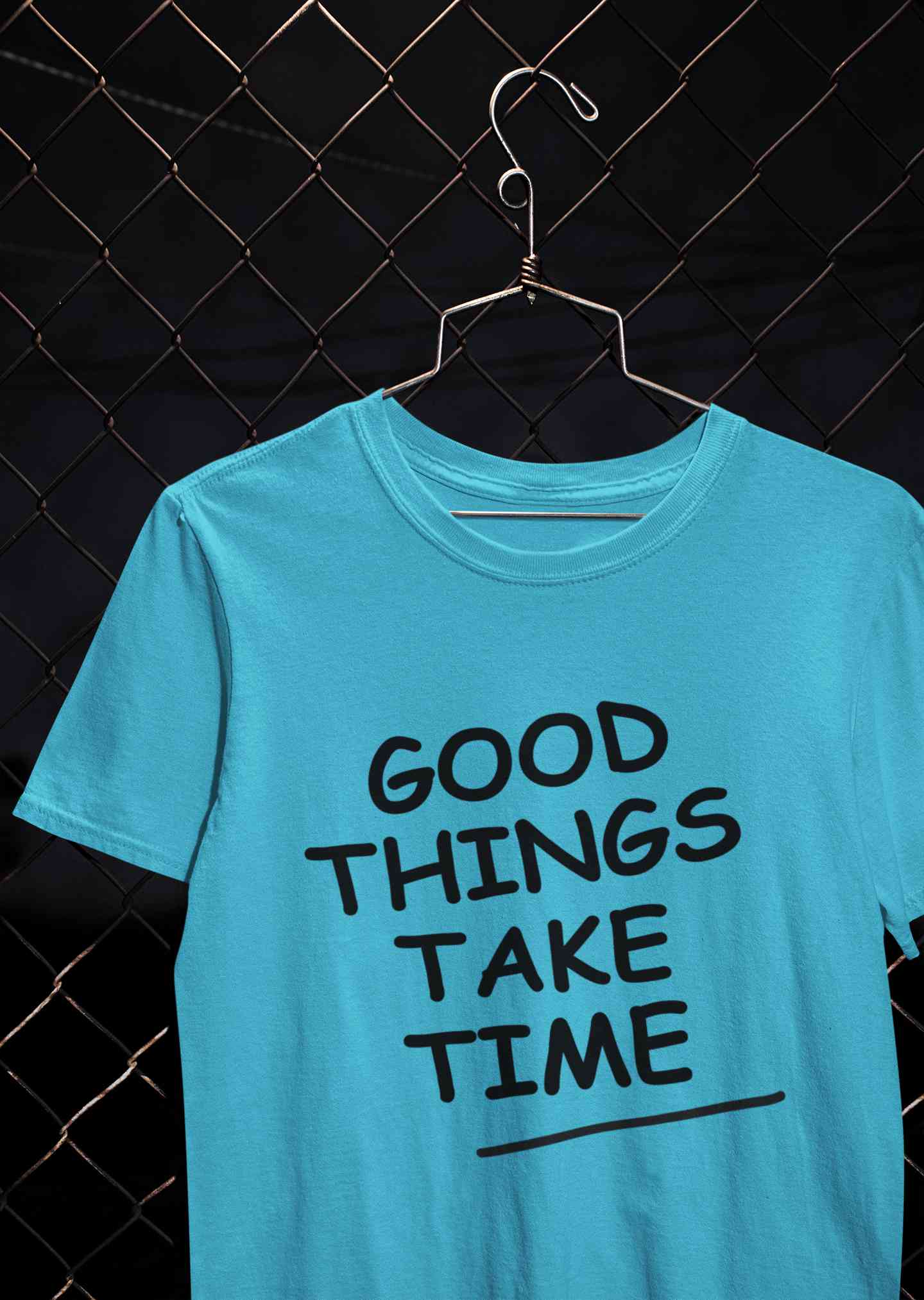 Good Things Take Time Mens Half Sleeves T-shirt- FunkyTeesClub