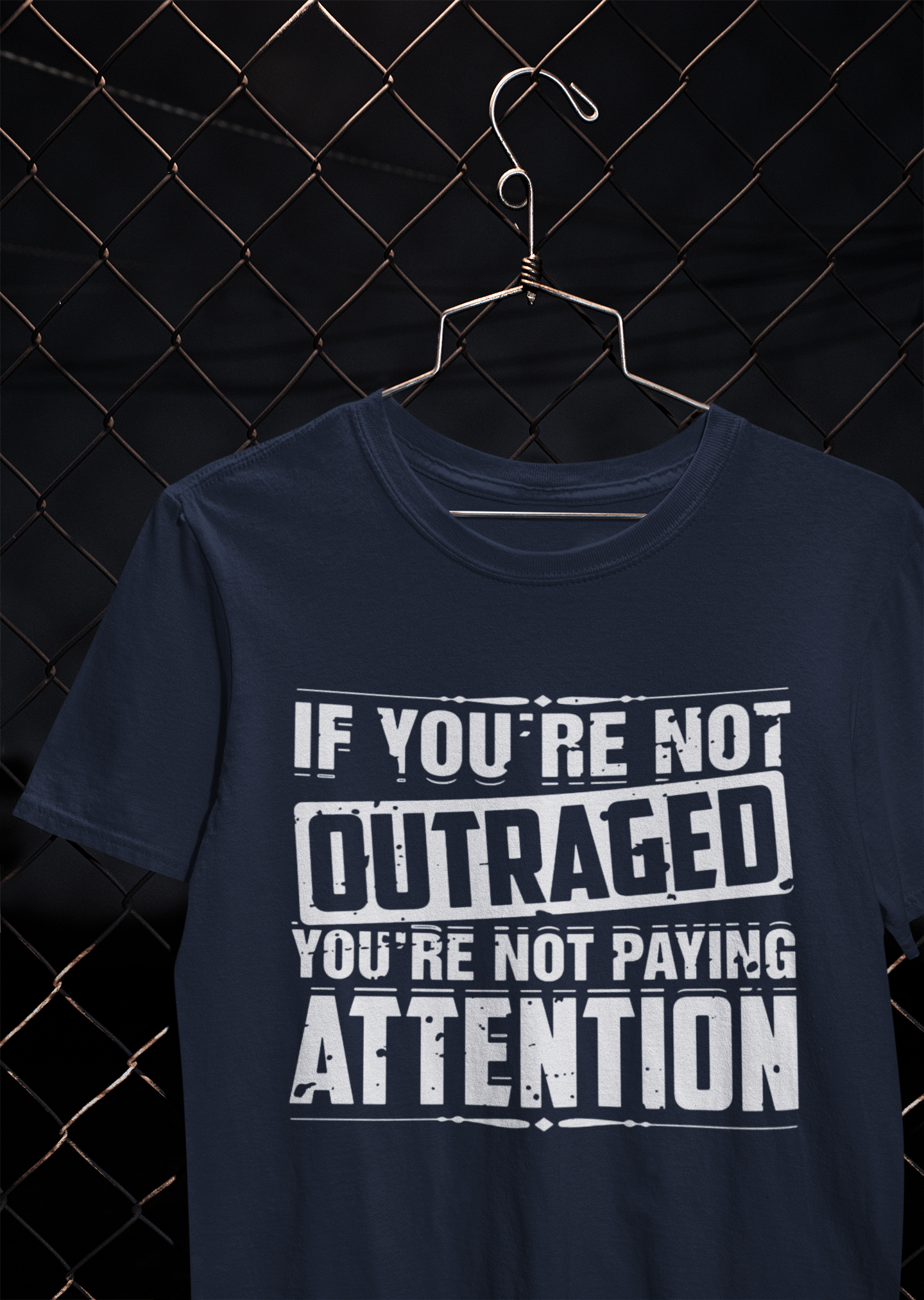 If You Are Not Outraged You Are Not Paying Attention Anti Government Women Half Sleeves T-shirt- FunkyTeesClub