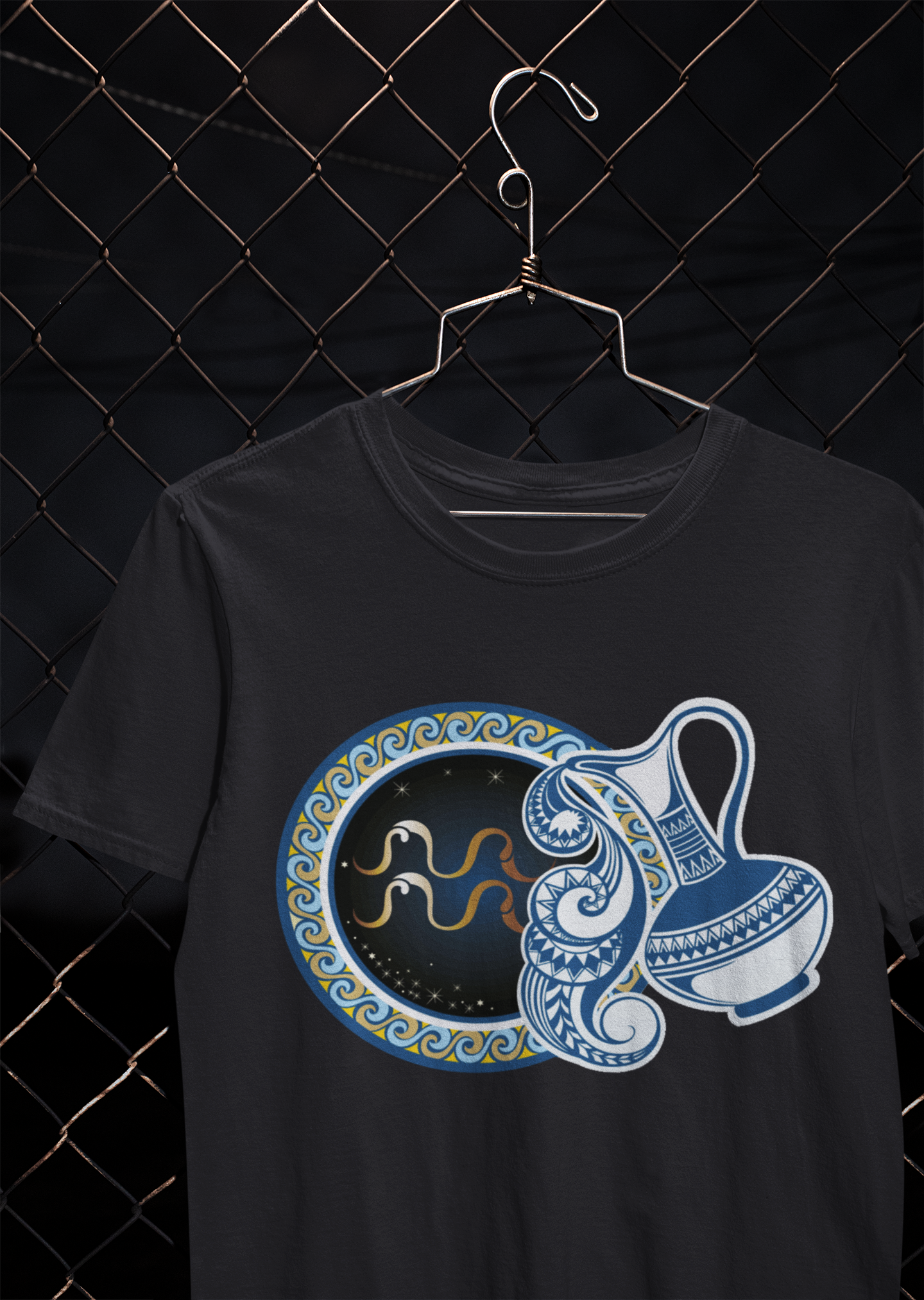Aquarius Zodiac Sign Women Half Sleeves T-shirt- FunkyTeesClub