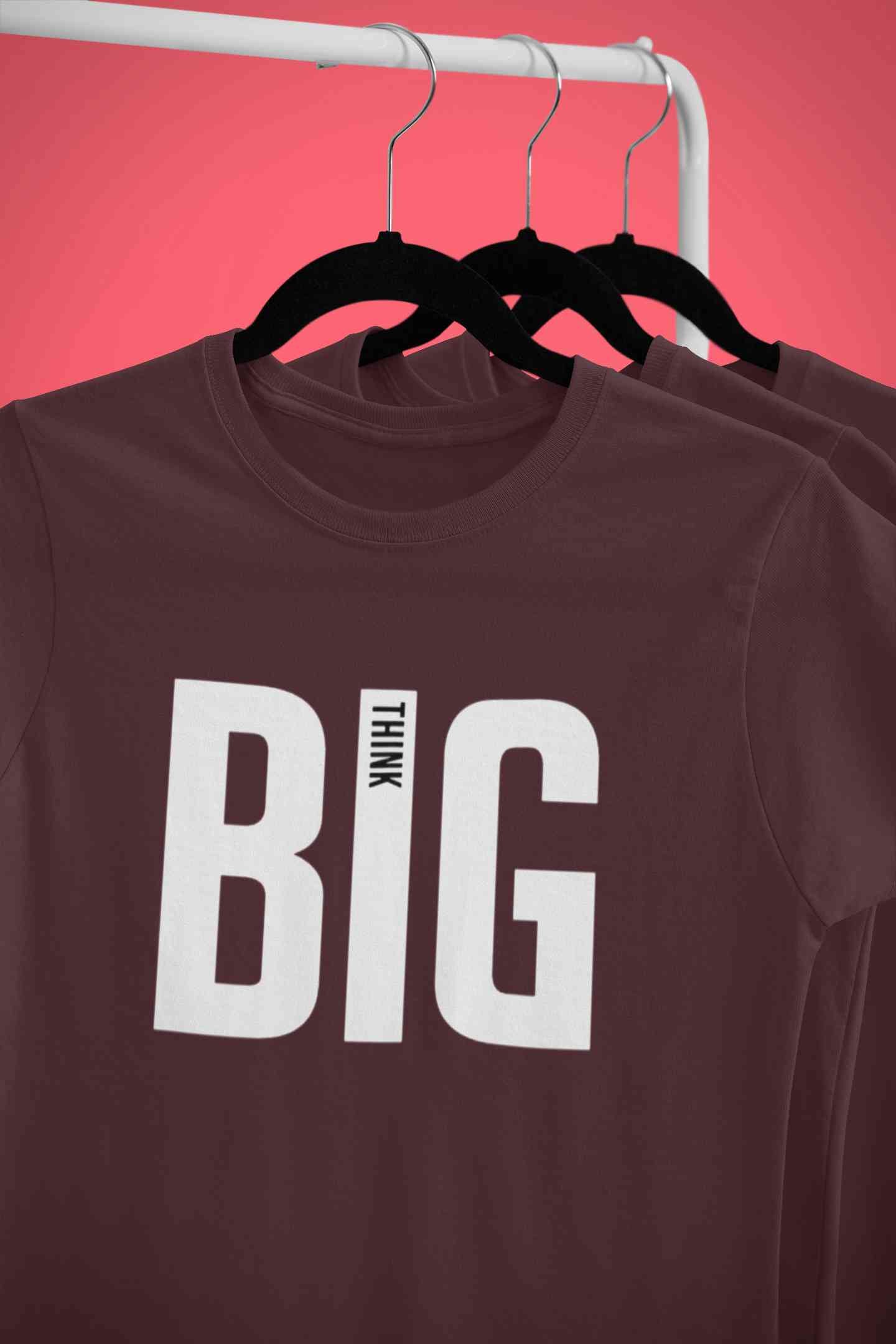 Think Big Women Half Sleeves T-shirt- FunkyTeesClub