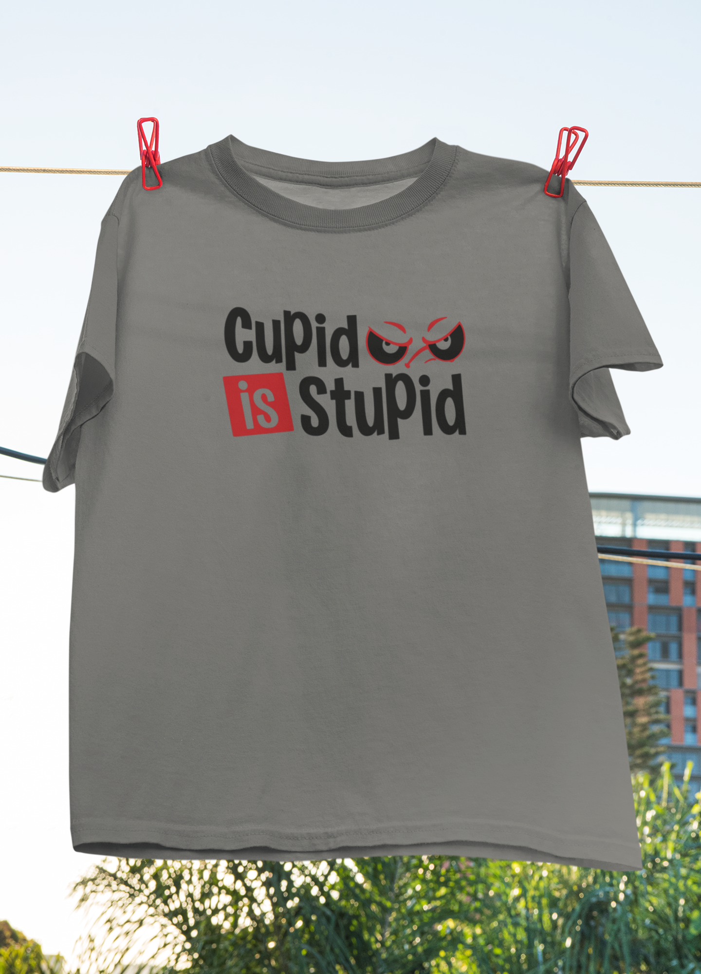 Cupid Stupid Desi Mens Half Sleeves T-shirt- FunkyTeesClub