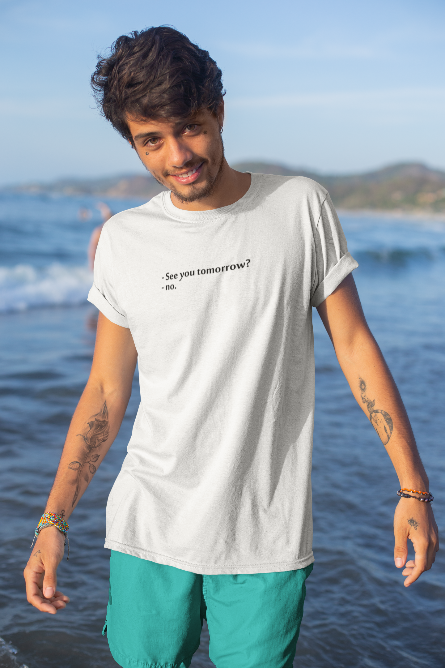 See You Tomorrow Quotes Mens Half Sleeves T-shirt- FunkyTeesClub