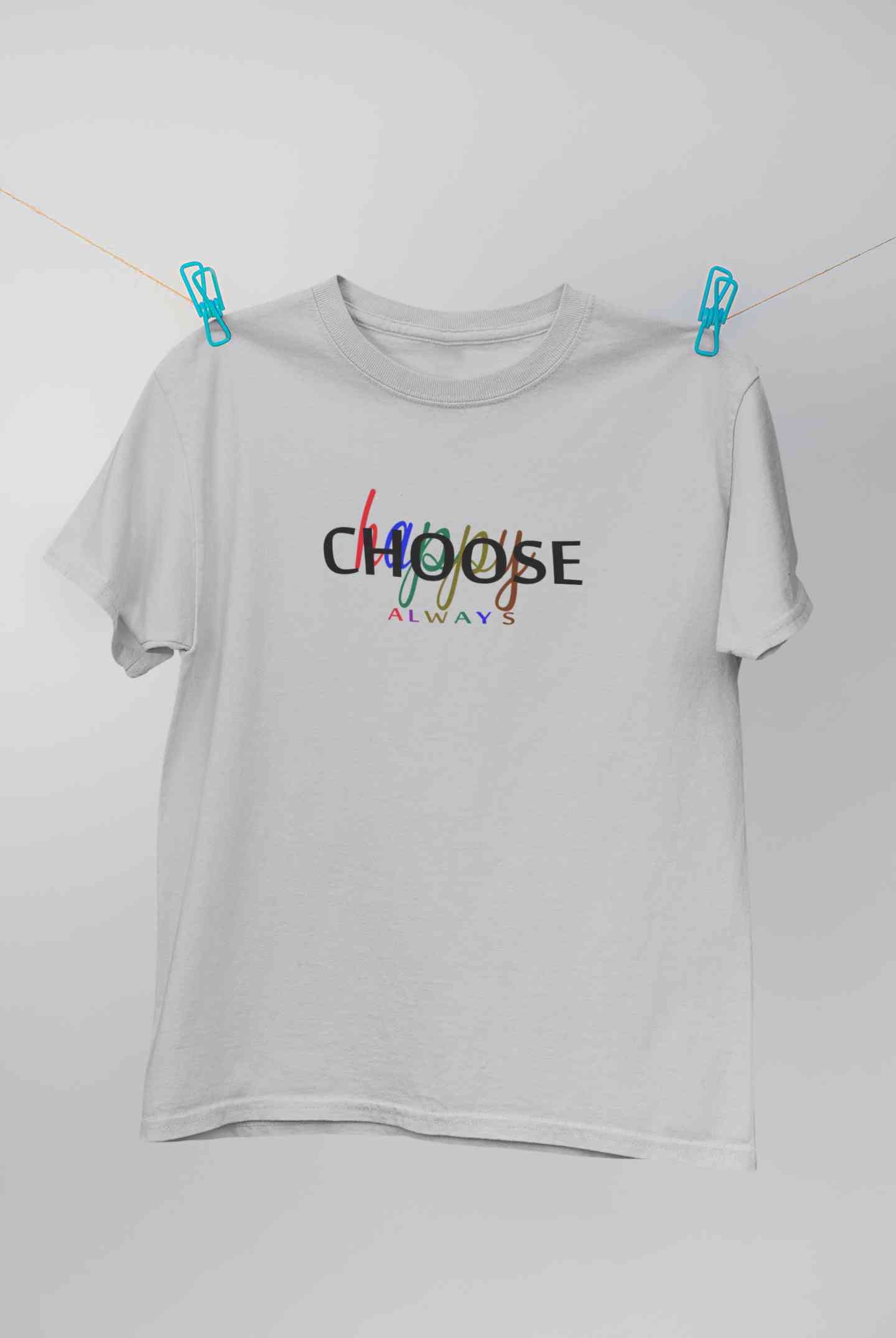 Choose Happy Always Women Half Sleeves T-shirt- FunkyTeesClub
