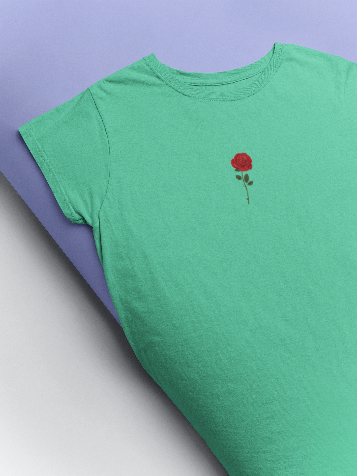 Rose Mens Half Sleeves T-shirt- FunkyTeesClub