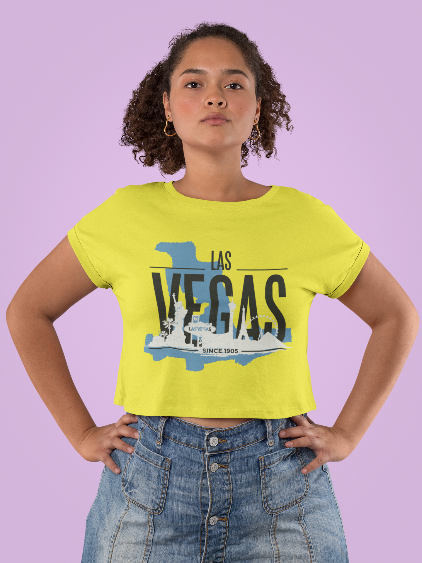 Las Vegas Women Crop Top- FunkyTeesClub