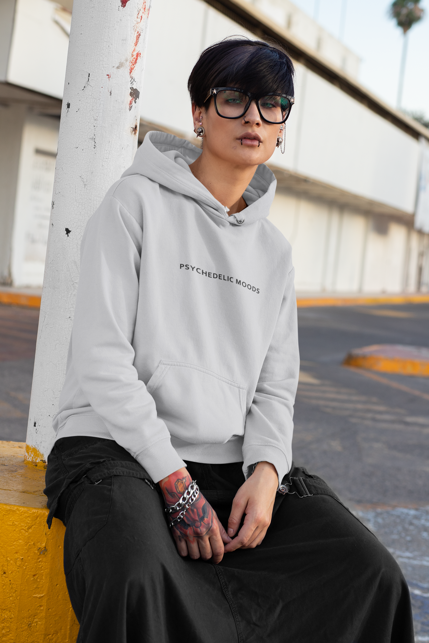 Psychedelic Moods Hoodies for Women-FunkyTeesClub