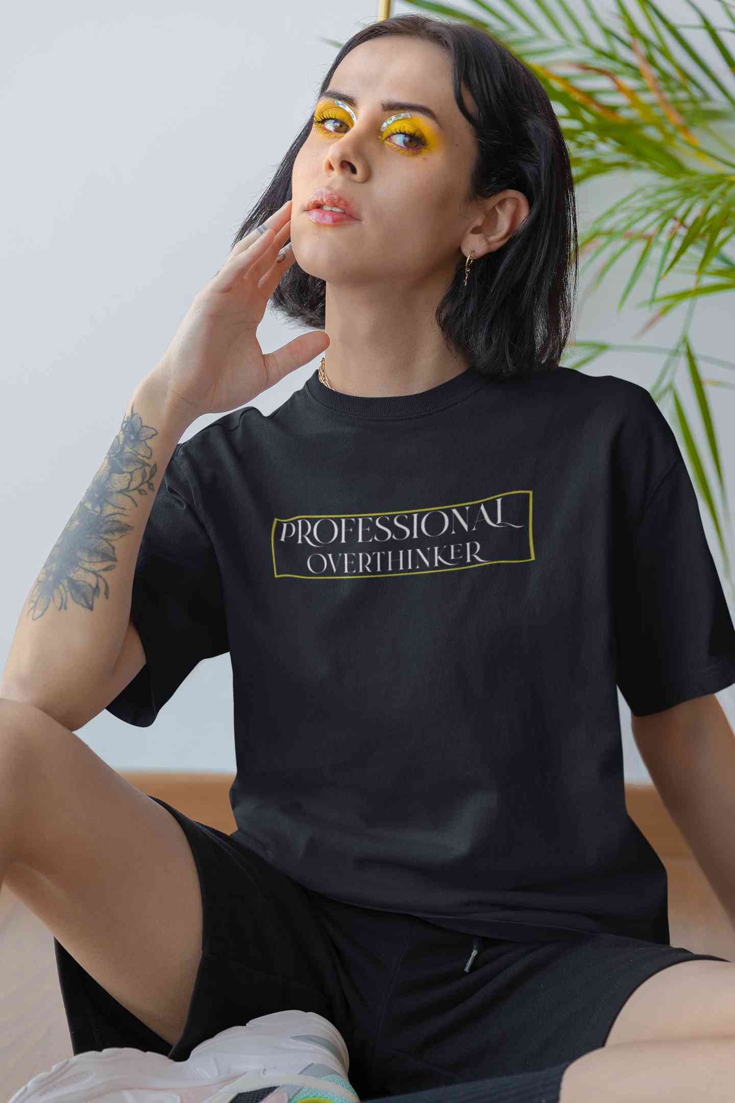 Professional Overthinker Women Half Sleeves T-shirt- FunkyTeesClub