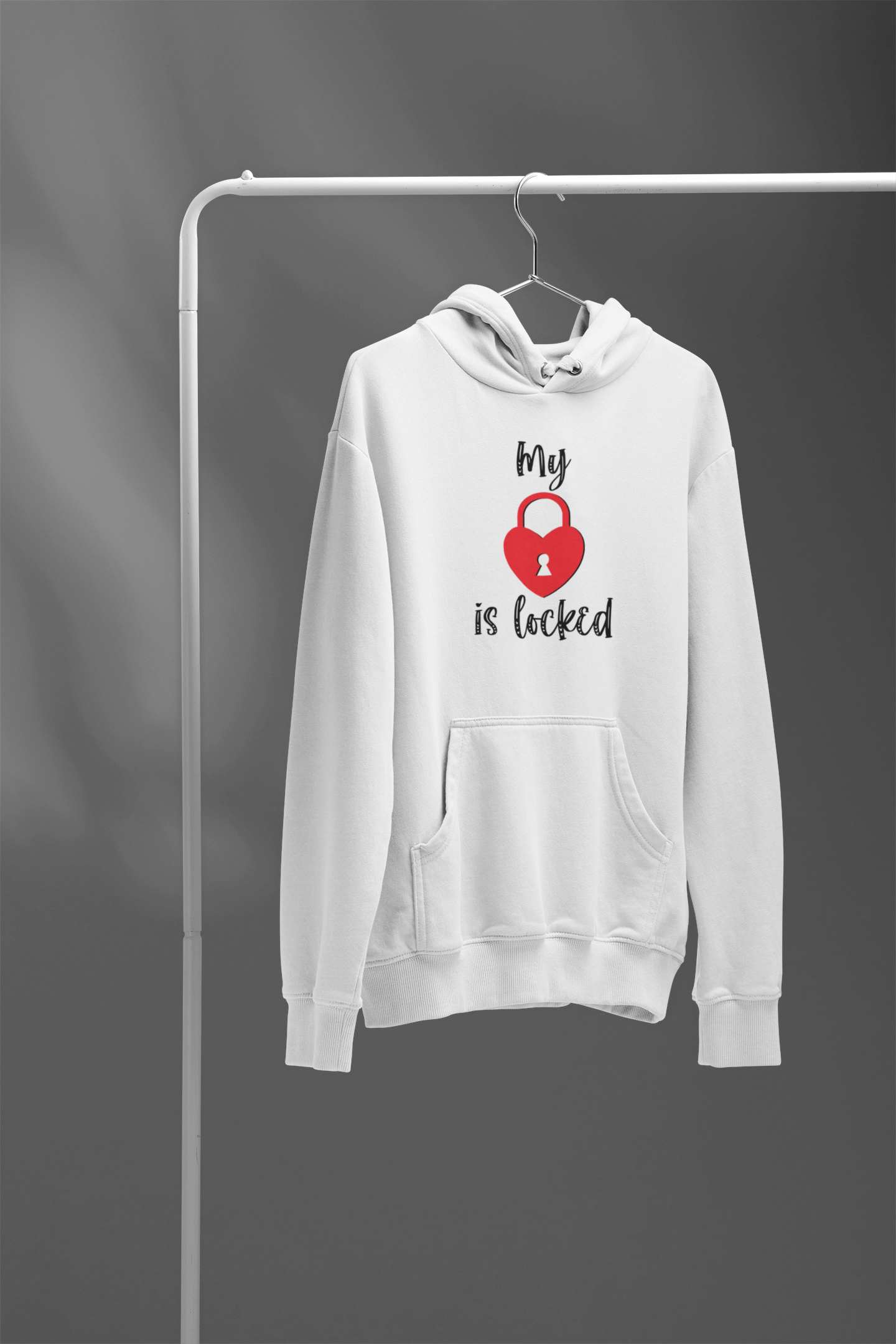 My Heart Is Locked Couple Hoodie-FunkyTeesClub