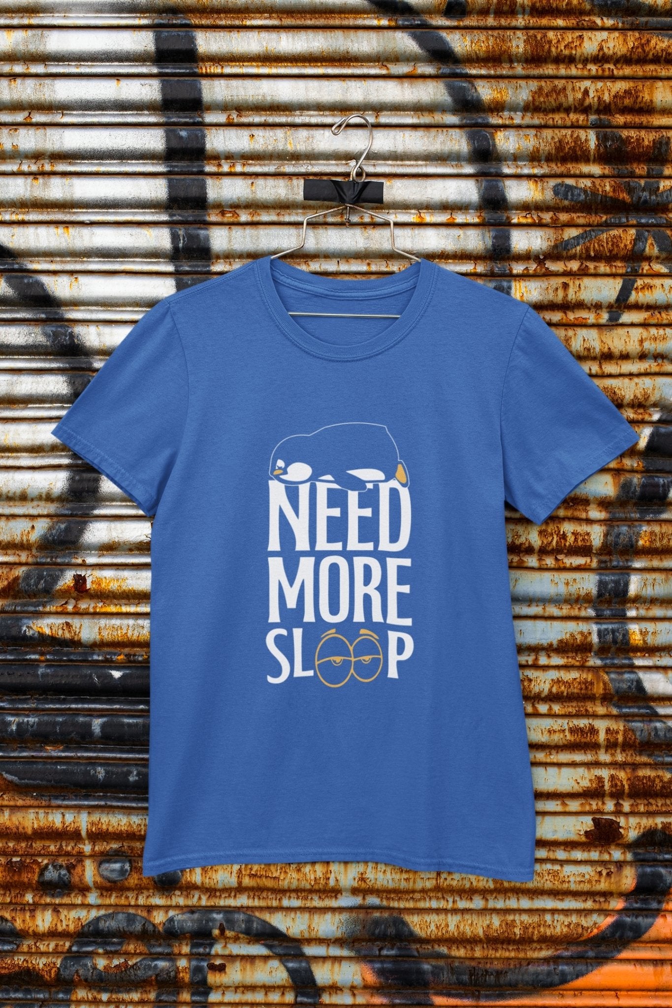 Need More Sleep Typography Mens Half Sleeves T-shirt- FunkyTeesClub - Funky Tees Club