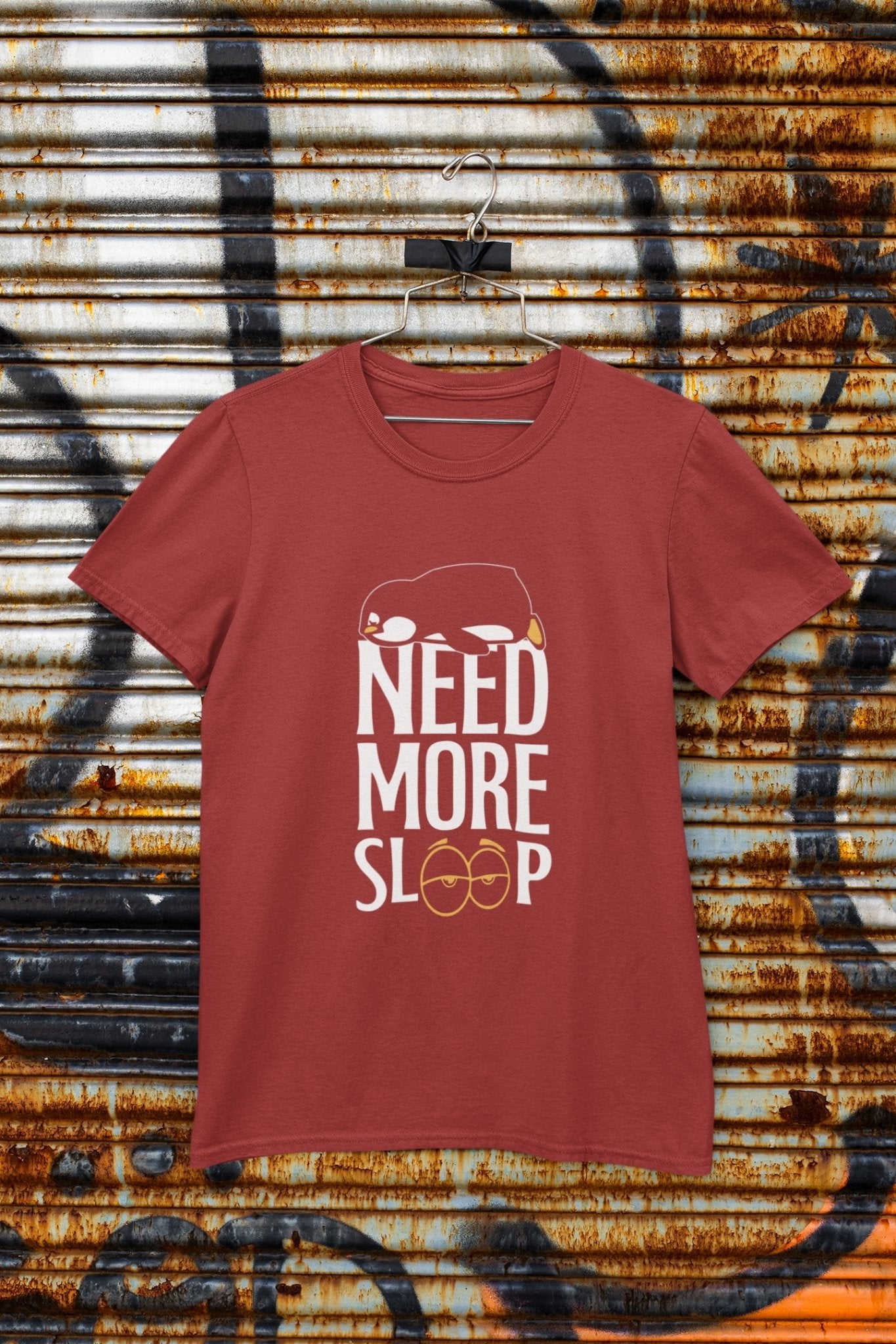 Need More Sleep Typography Mens Half Sleeves T-shirt- FunkyTeesClub - Funky Tees Club
