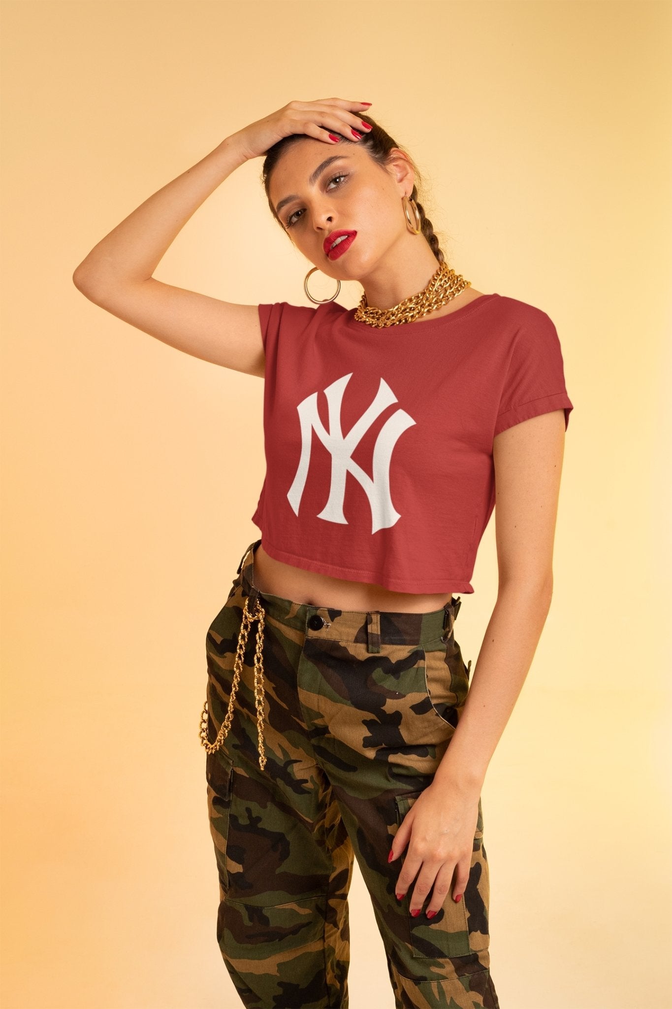 New York Yankees Women Crop Top- FunkyTeesClub - Funky Tees Club