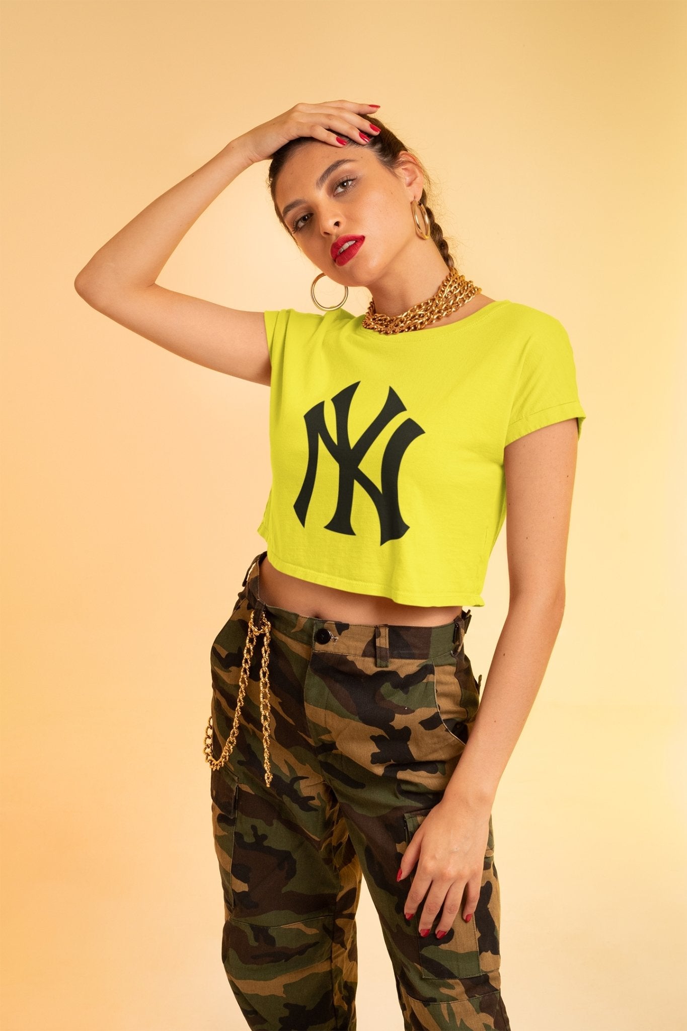 New York Yankees Women Crop Top- FunkyTeesClub - Funky Tees Club