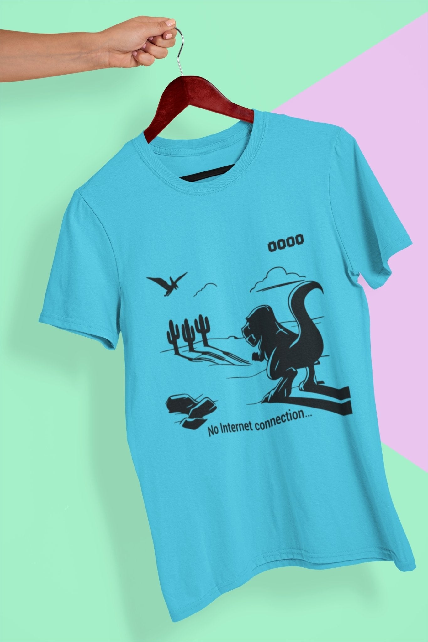 No Internet Anime Women Half Sleeves T-shirt- FunkyTeesClub - Funky Tees Club
