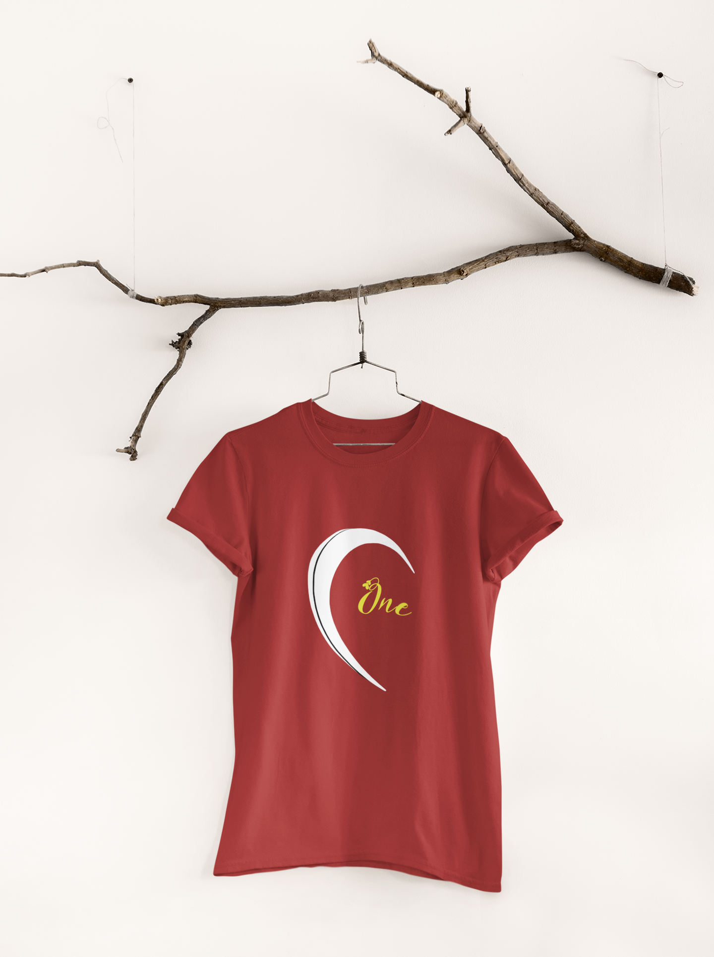 One Love Couple Half Sleeves T-Shirts -FunkyTeesClub