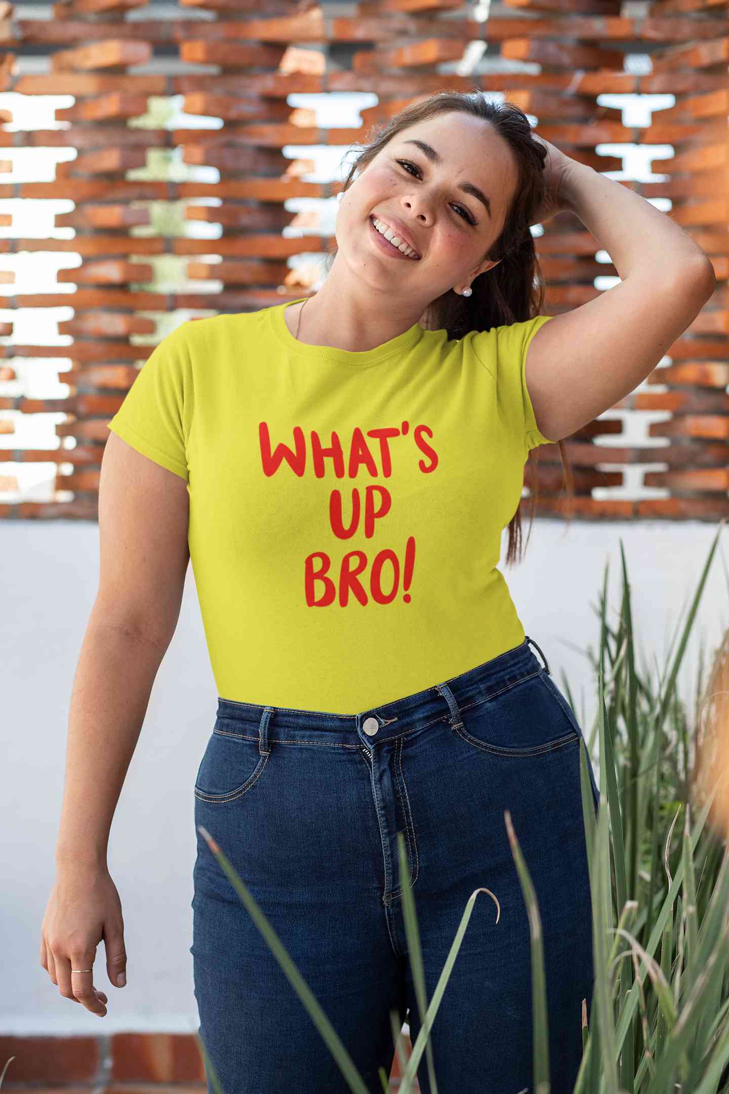 Whats Up Bro Women Half Sleeves T-shirt- FunkyTeesClub