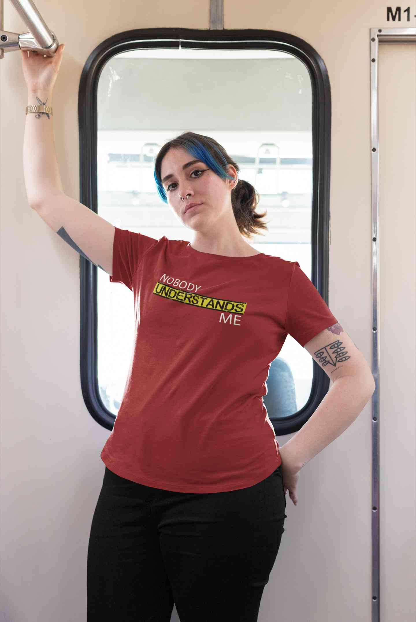 Nobody Understands Me Women Half Sleeves T-shirt- FunkyTeesClub