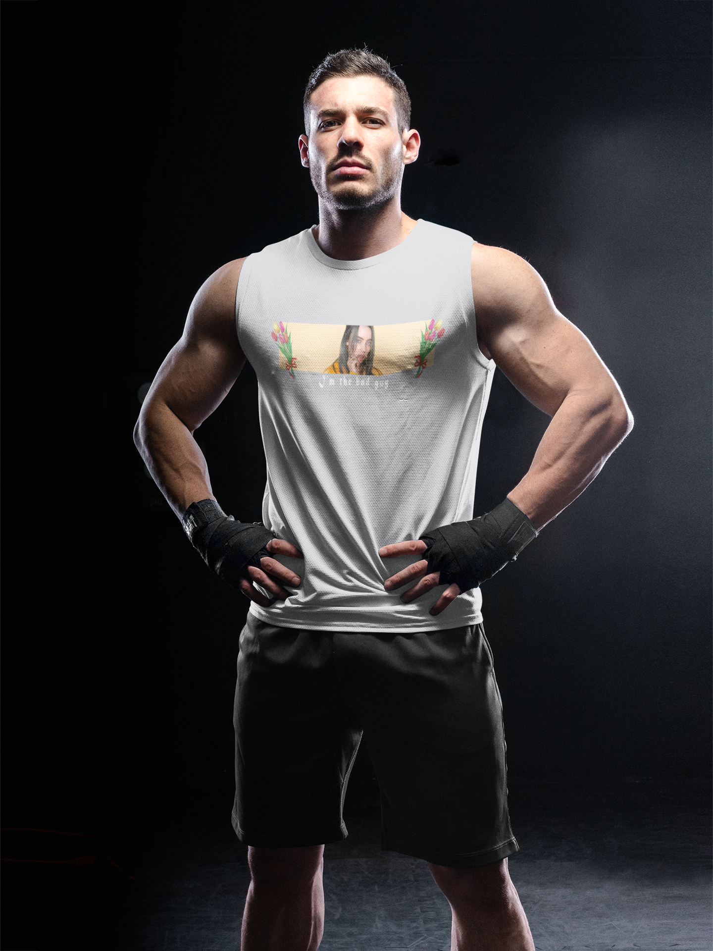 I Am The Bad Guy Minimal Men Gym Vest-FunkyTeesClub