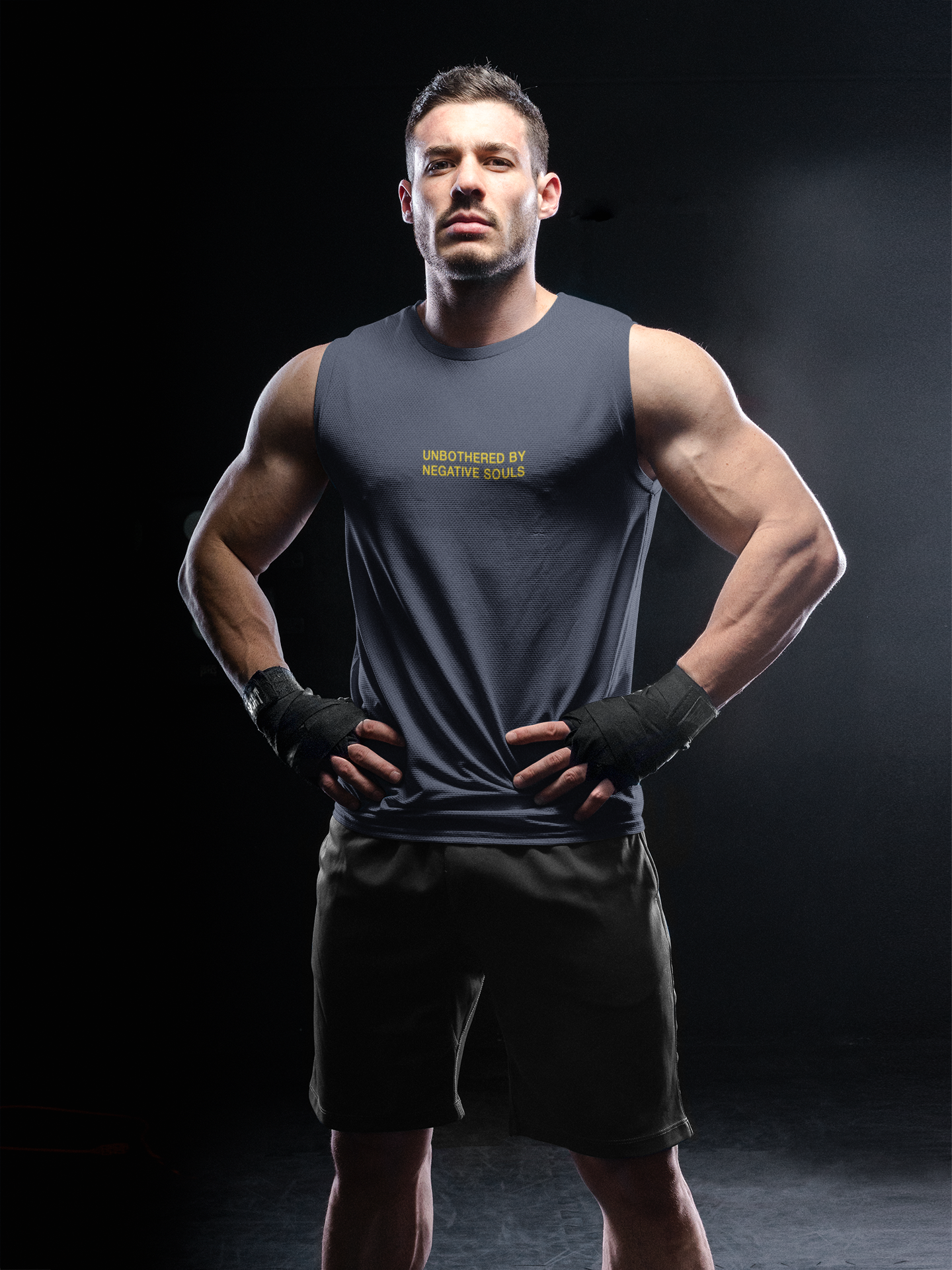 Negative Souls Minimal Men Sleeveless T-Shirts-FunkyTeesClub