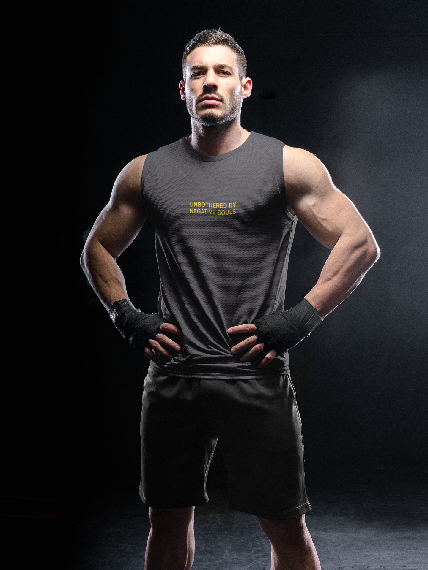 Negative Souls Minimal Men Sleeveless T-Shirts-FunkyTeesClub