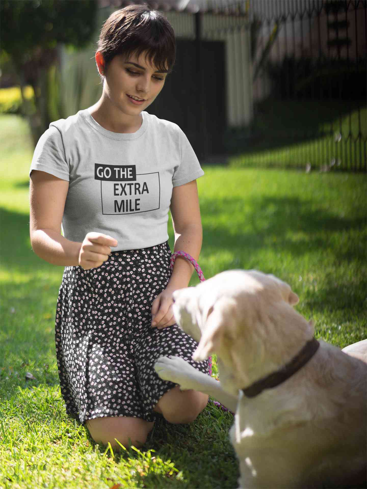Go The Extra Mile Women Half Sleeves T-shirt- FunkyTeesClub