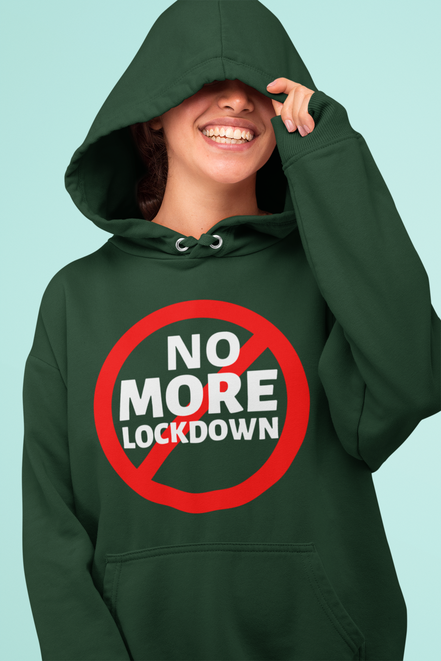 No More Lockdown Anti Government Hoodies for Women-FunkyTeesClub