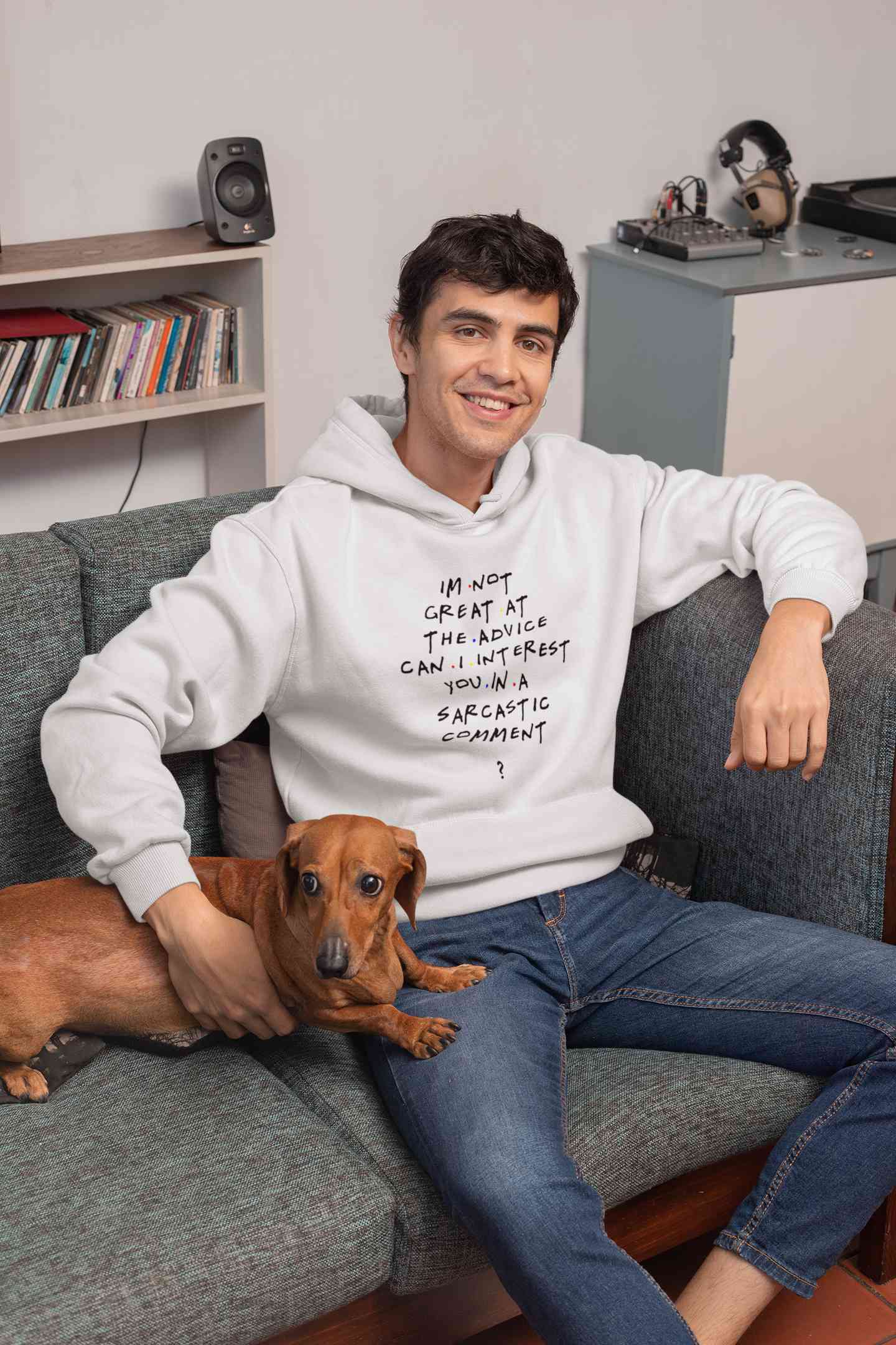 F.R.I.E.N.D.S Sarcastic Comment Chandler Men Hoodies-FunkyTeesClub