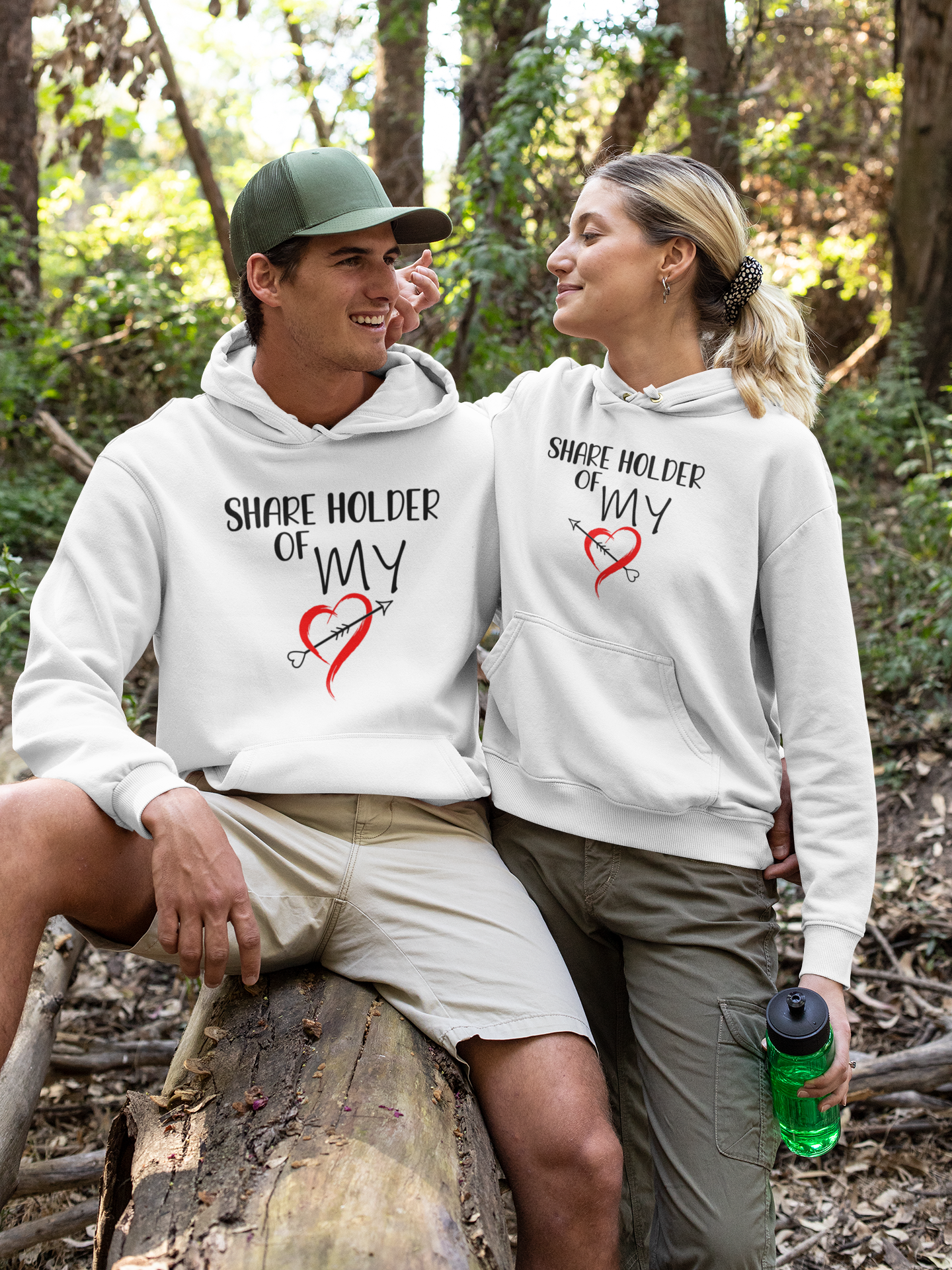 Shareholder Of My Heart Couple Hoodie-FunkyTeesClub