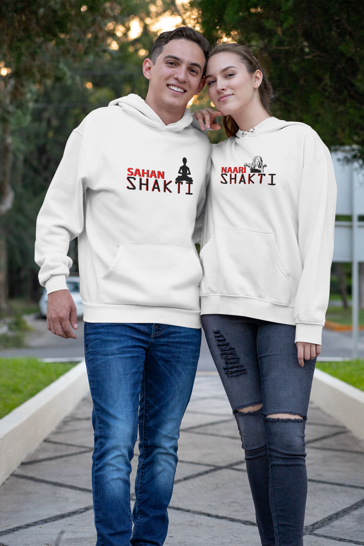 Sahan Shakti Couple Hoodie-FunkyTeesClub