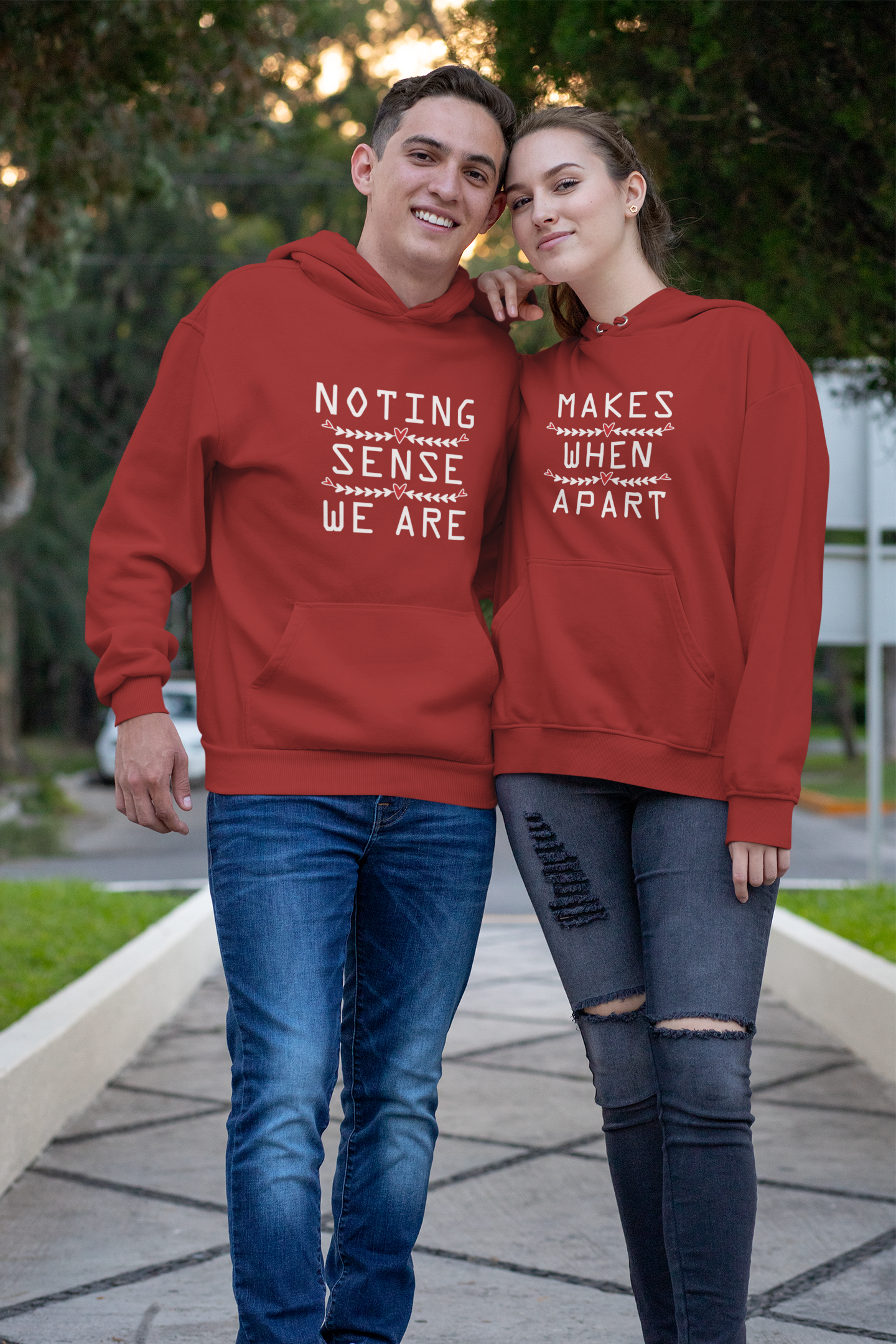 Nothing Make Sense Couple Hoodie-FunkyTeesClub