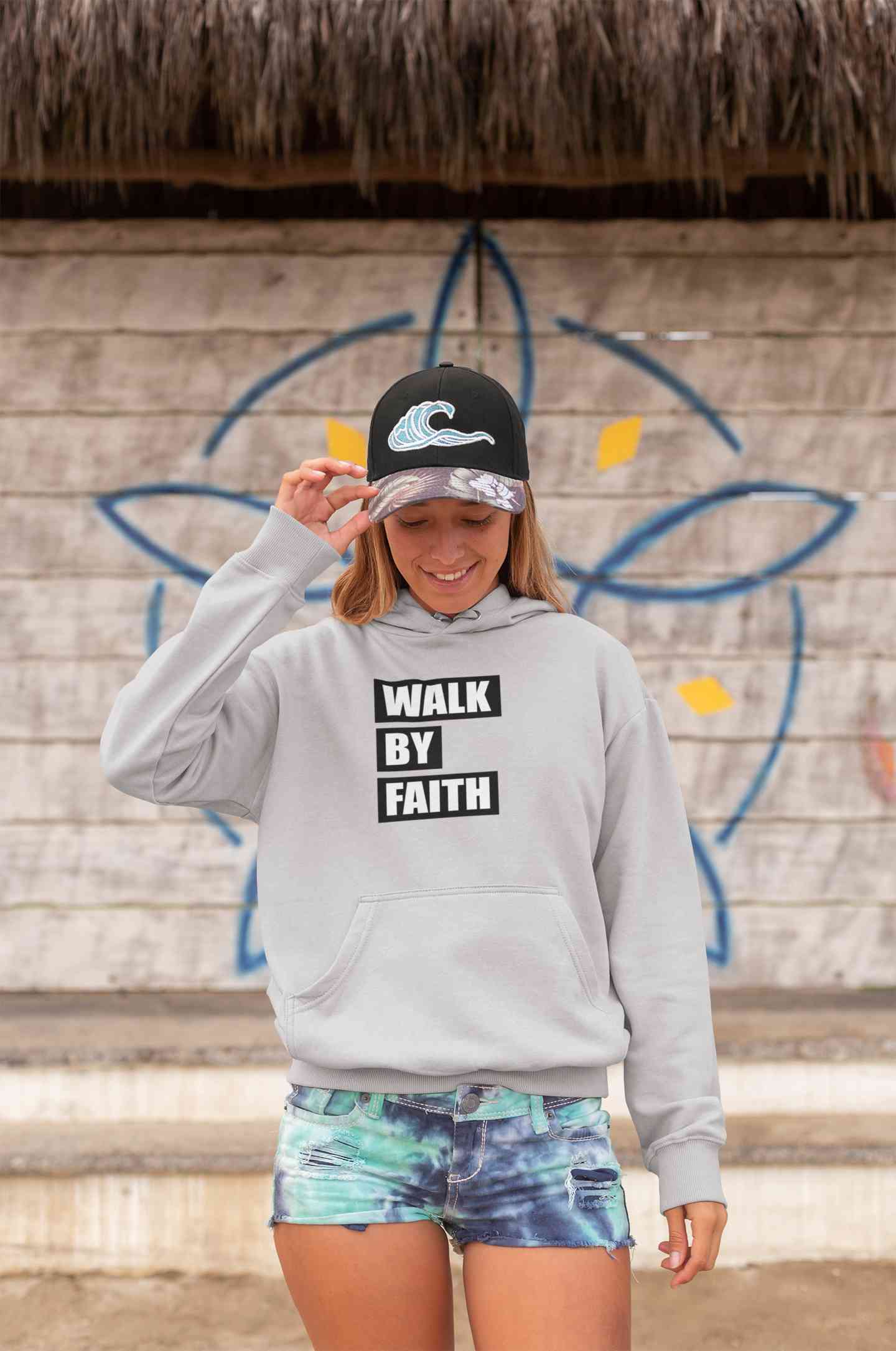Walk By Faith Hoodies for Women-FunkyTeesClub