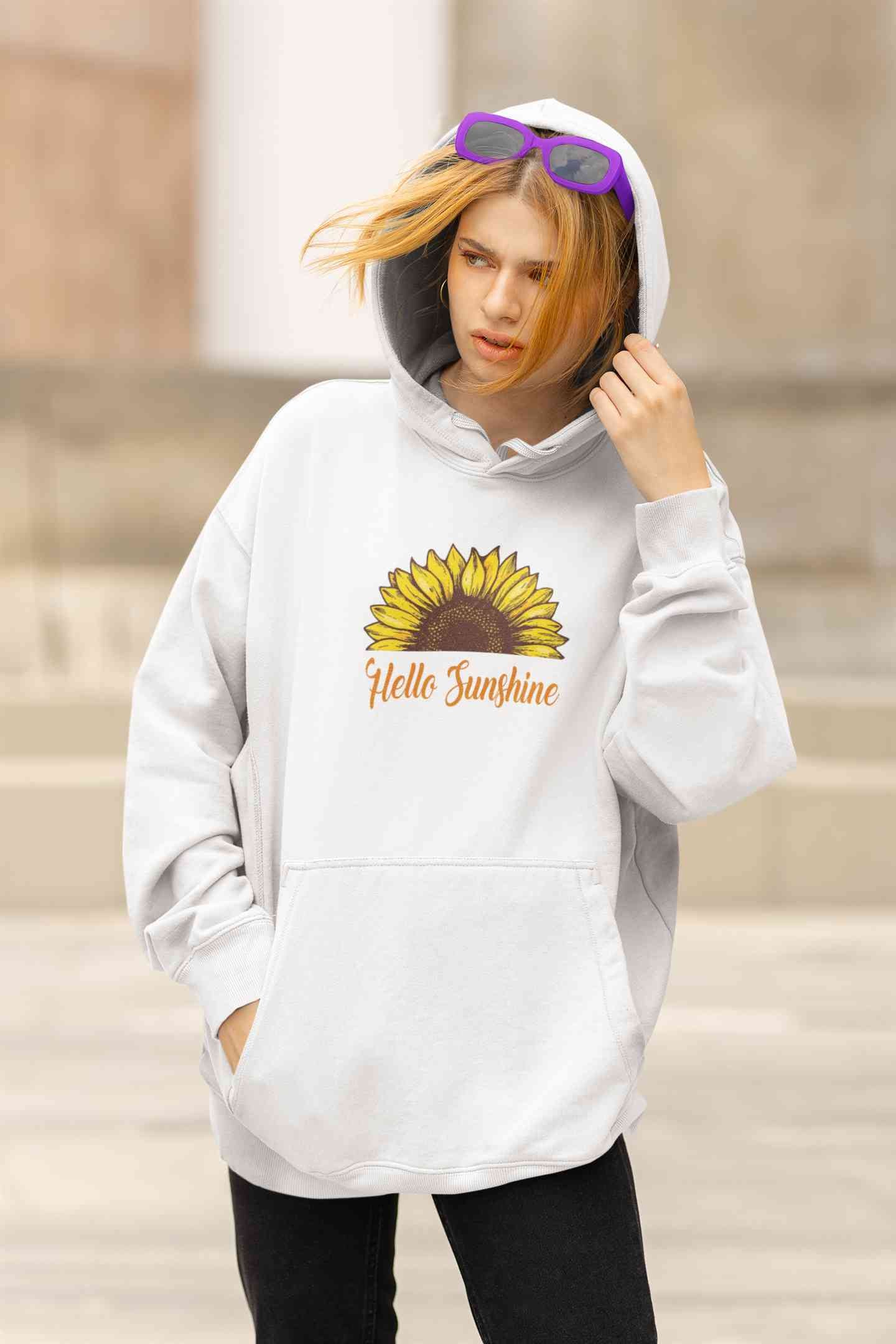 Hello Sunshine Hoodies for Women-FunkyTeesClub