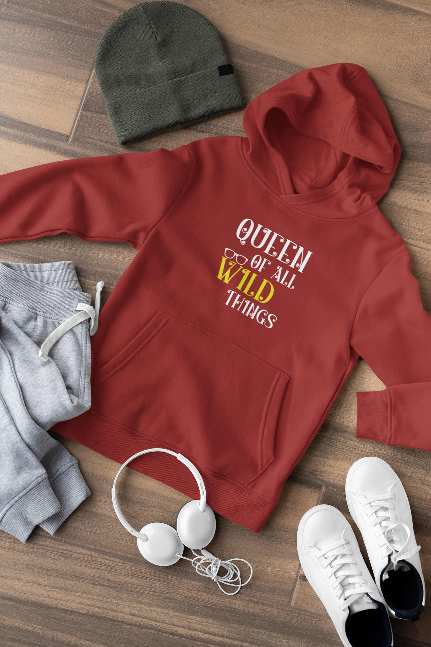 My Girl Is My Queen Father and Daughter Red Matching Hoodies- FunkyTeesClub