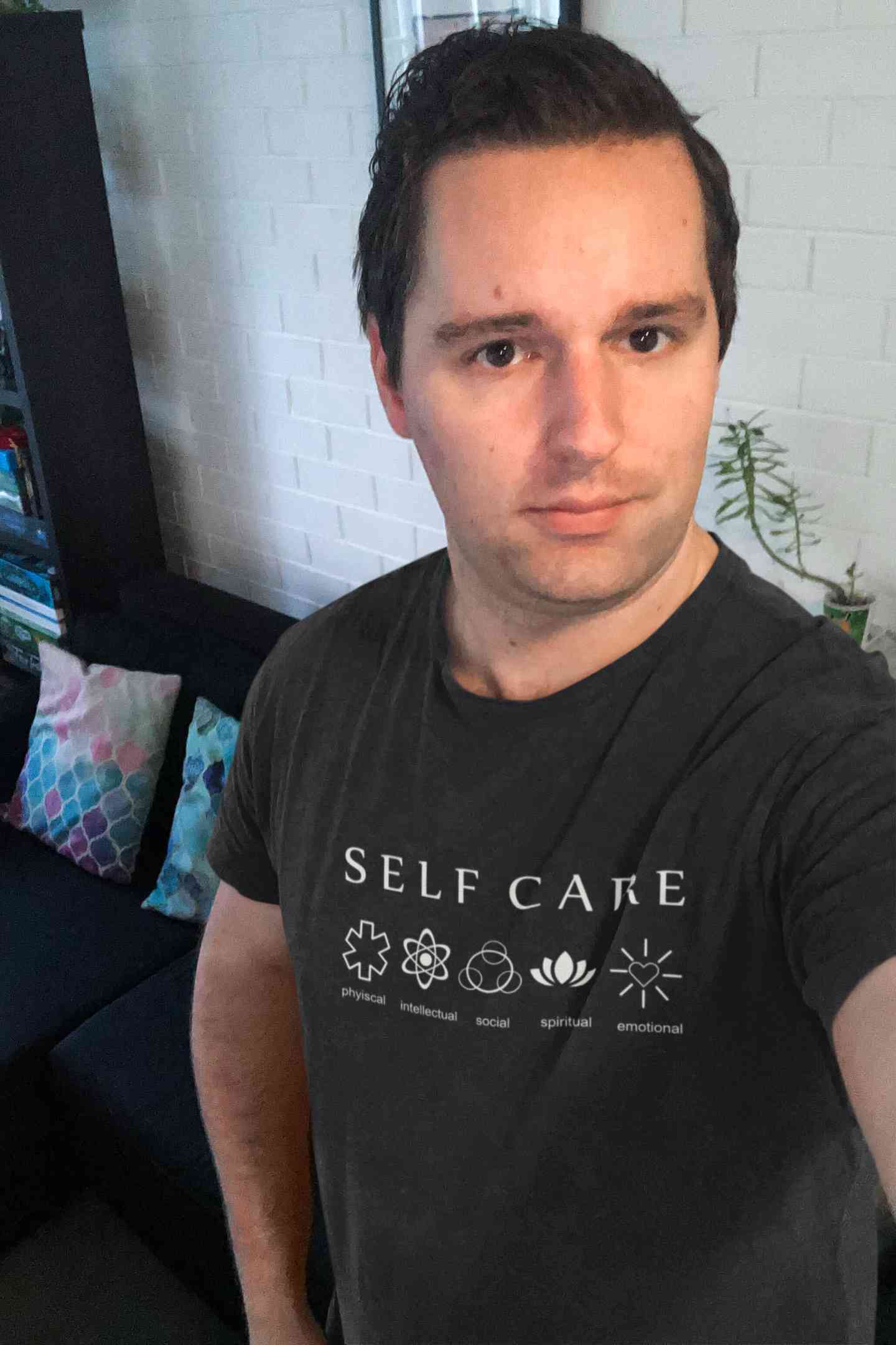 Self Care Mens Half Sleeves T-shirt- FunkyTeesClub