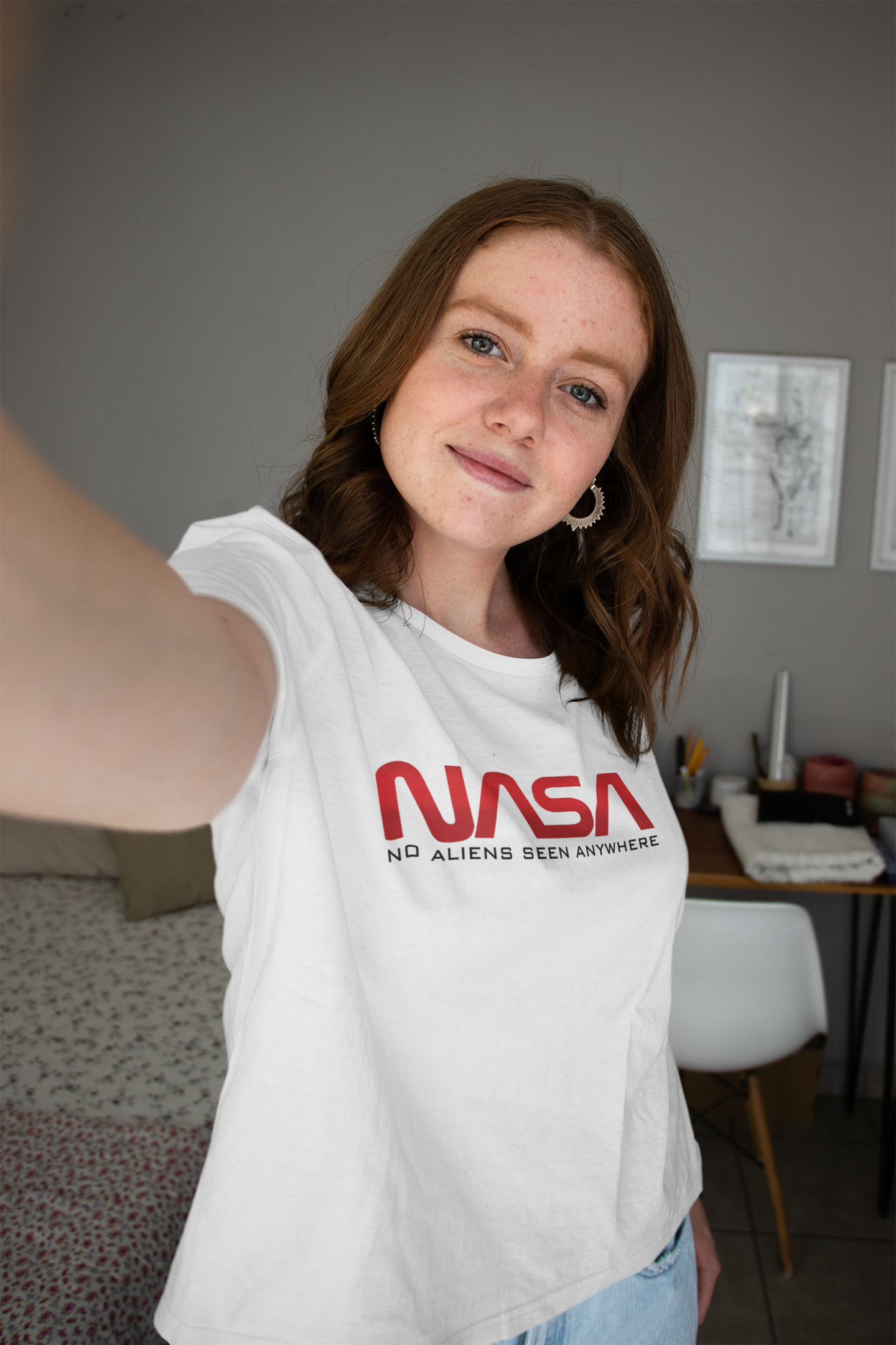 Nasa Women Half Sleeves T-shirt- FunkyTeesClub