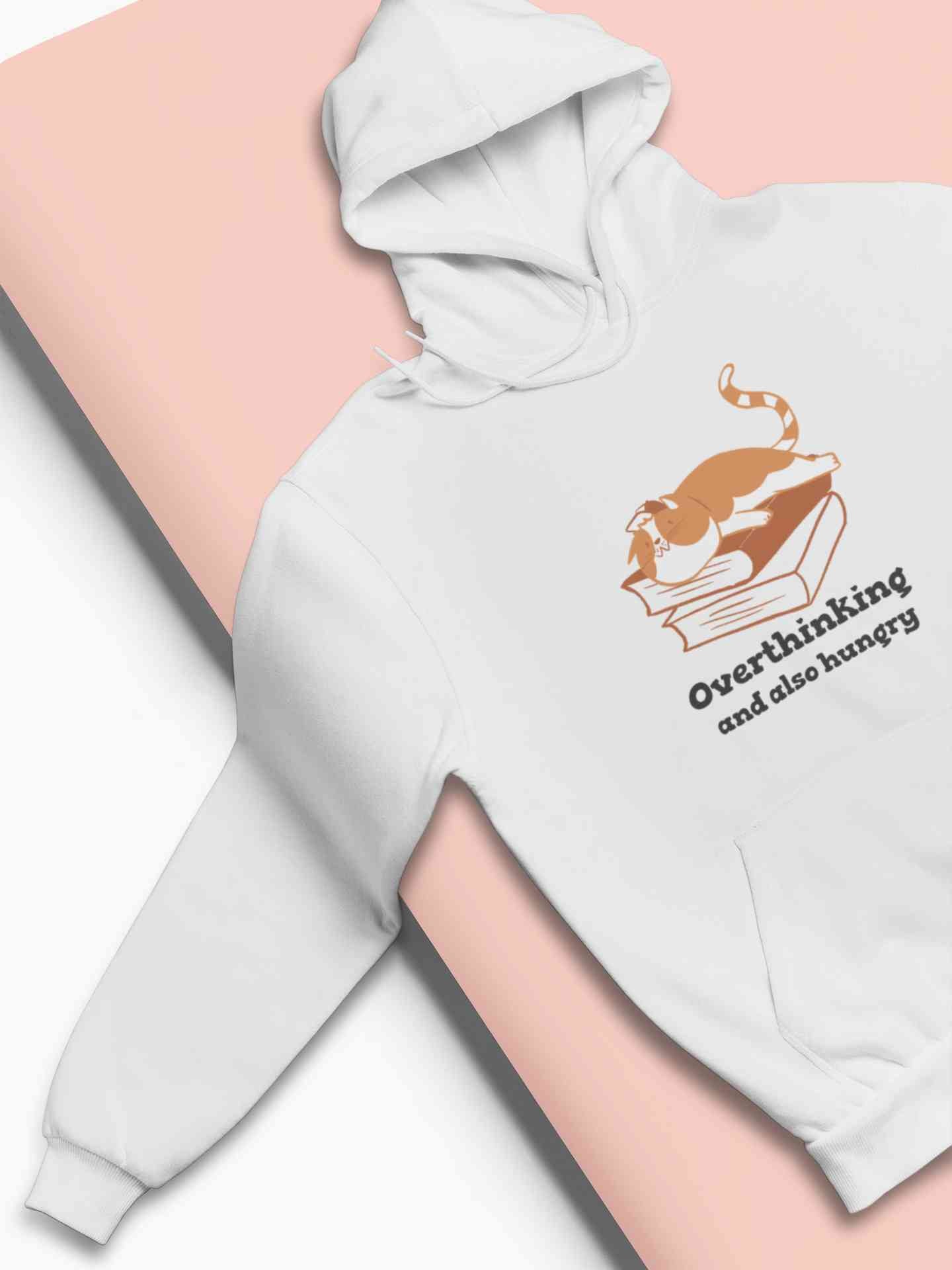Overthinking And Also Hungry Hoodies for Women-FunkyTeesClub