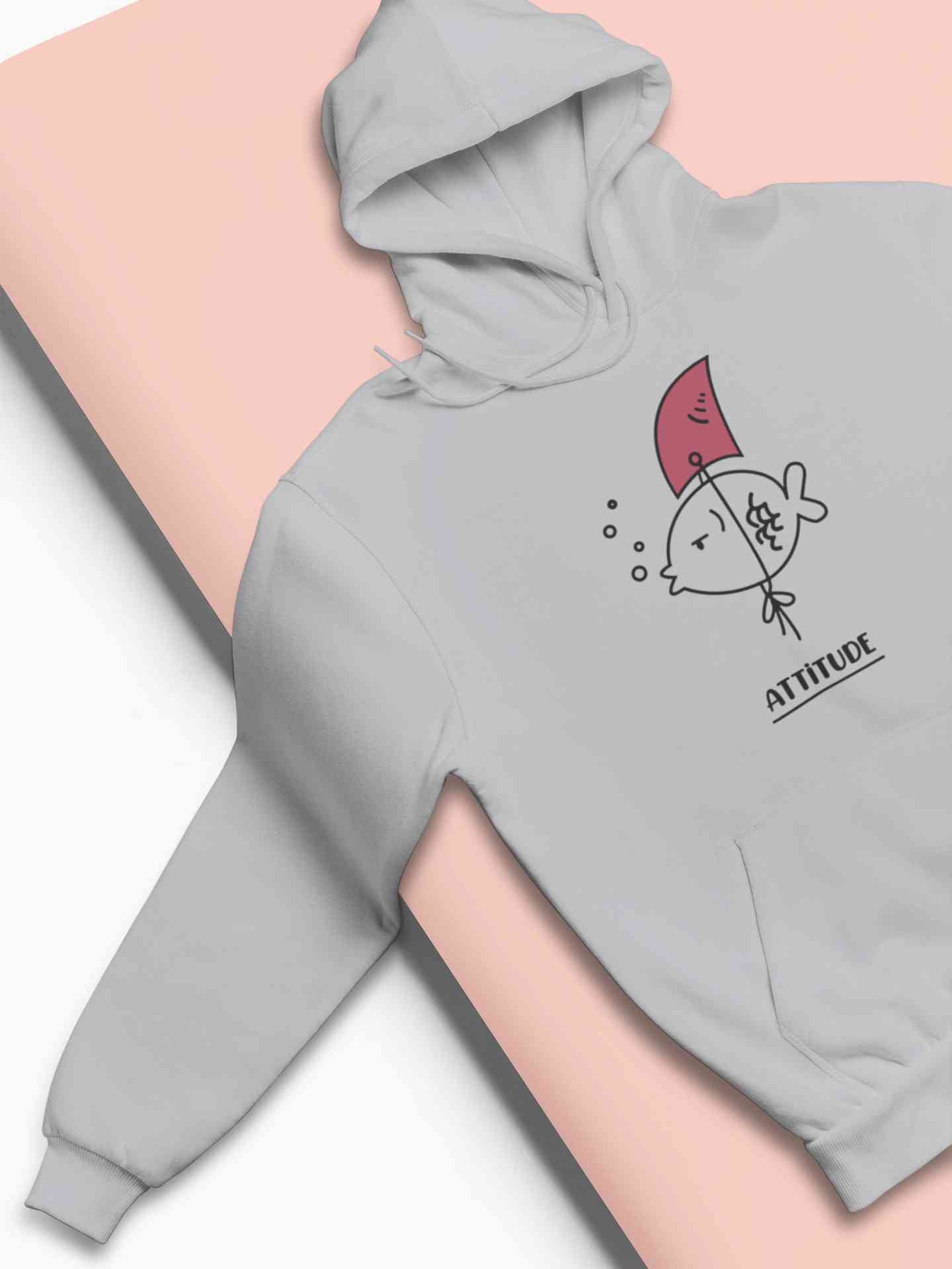 Shark Attitude Men Hoodies-FunkyTeesClub