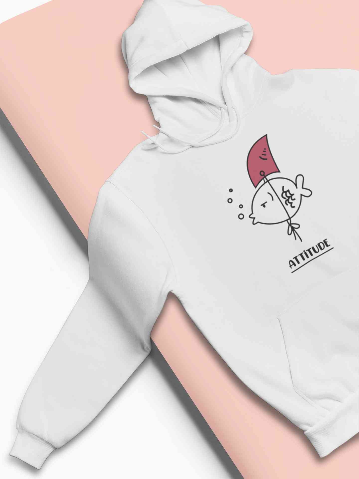 Shark Attitude Men Hoodies-FunkyTeesClub