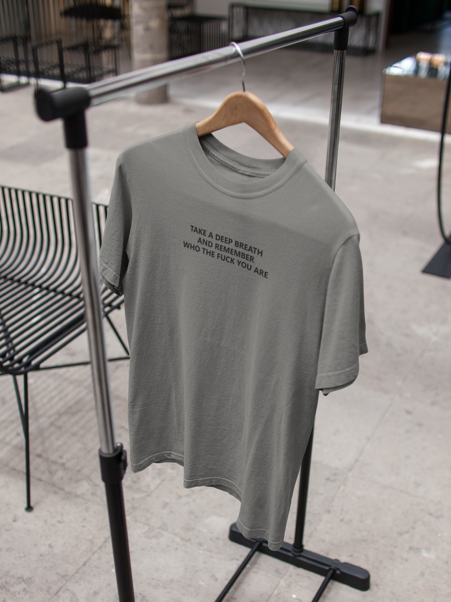 Take A Deep Breath And Remember Who The Fuck You Are Mens Half Sleeves T-shirt- FunkyTeesClub