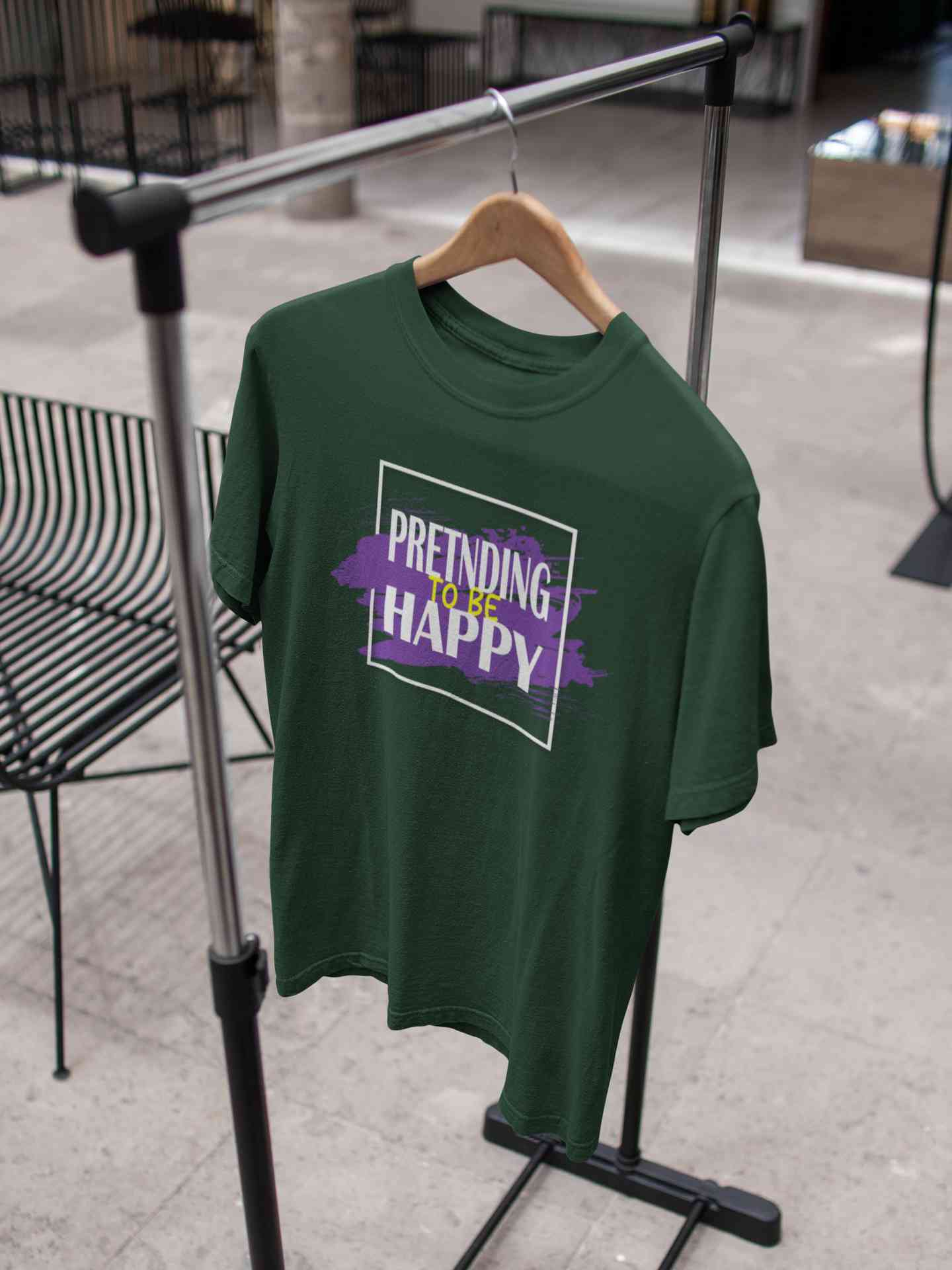 Pretending To Be Happy Women Half Sleeves T-shirt- FunkyTeesClub