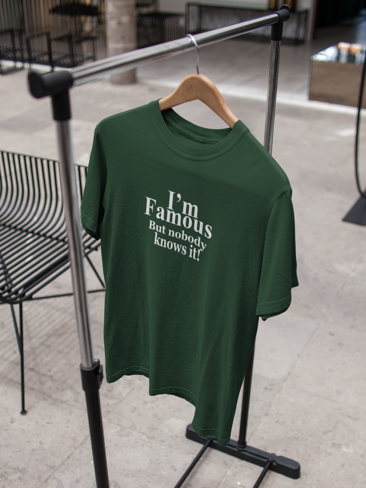 I Am Famous But Nobody Knows It Quotes Mens Half Sleeves T-shirt- FunkyTeesClub