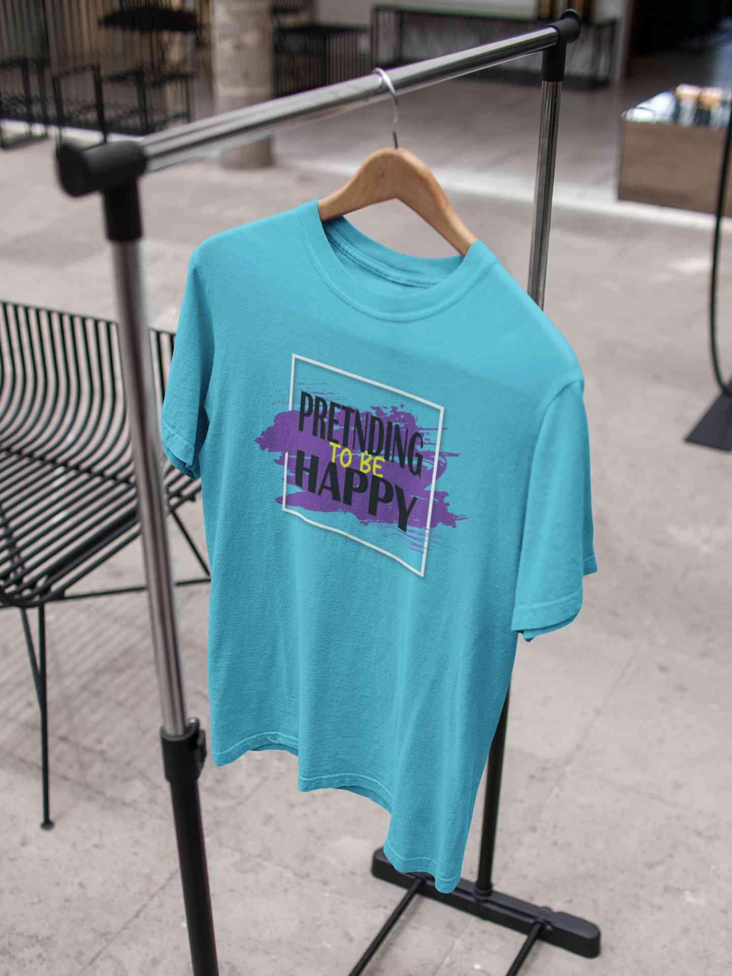 Pretending To Be Happy Women Half Sleeves T-shirt- FunkyTeesClub