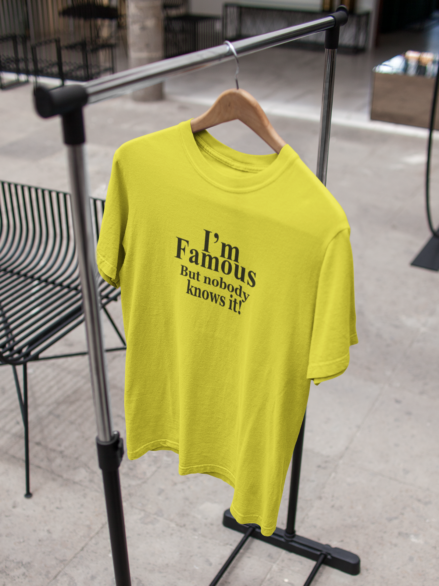 I Am Famous But Nobody Knows It Quotes Mens Half Sleeves T-shirt- FunkyTeesClub