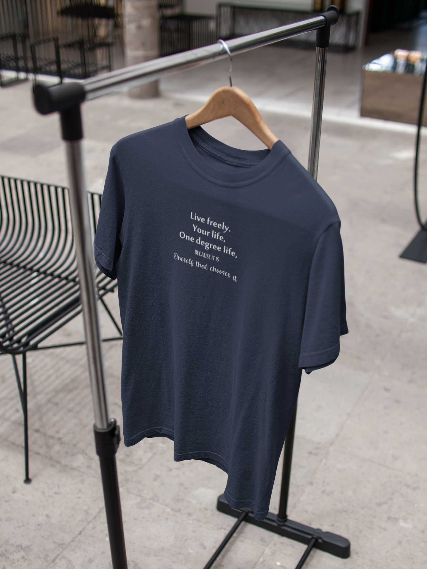 Live Freely Quotes Mens Half Sleeves T-shirt- FunkyTeesClub