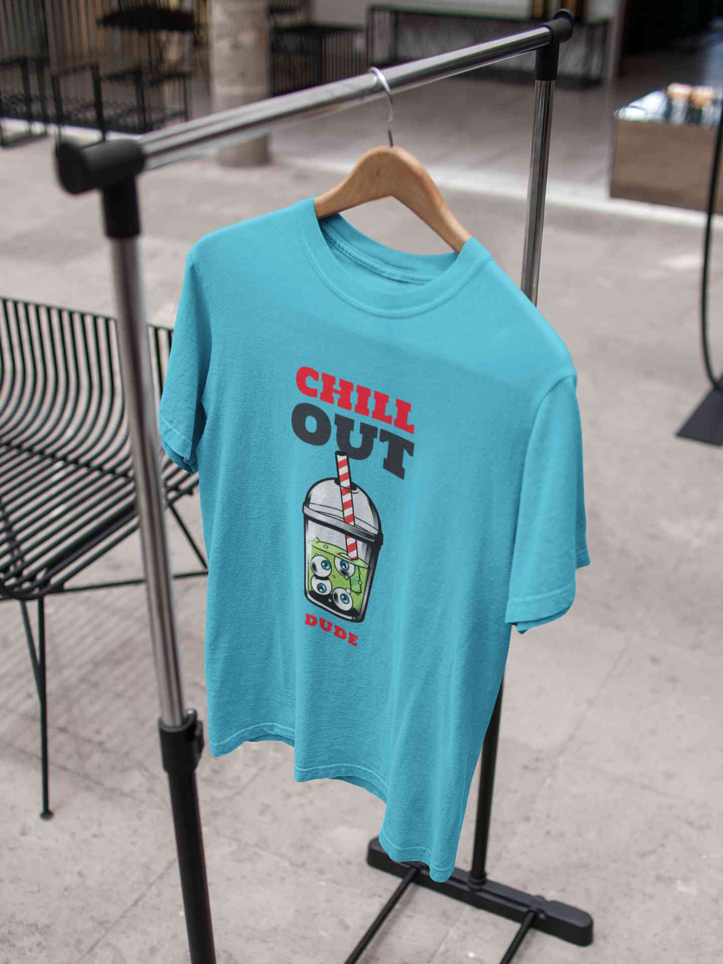 Chill Out Dude Mens Half Sleeves T-shirt- FunkyTeesClub
