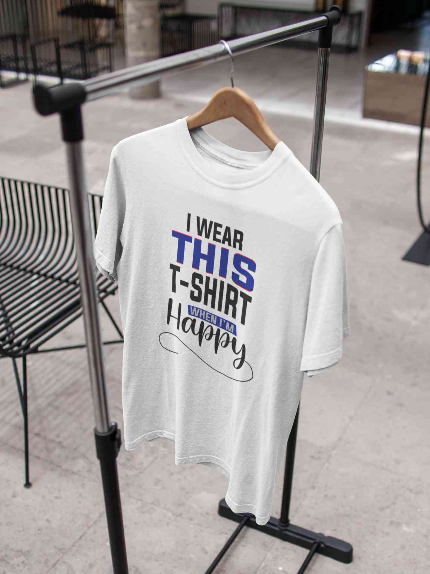 Happy Mens Half Sleeves T-shirt- FunkyTeesClub
