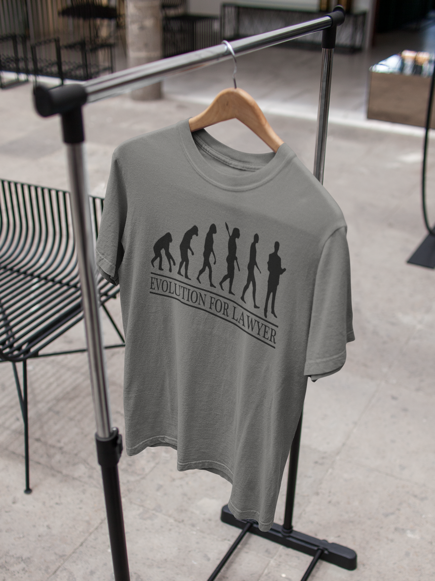 Lawyer Evolution Mens Half Sleeves T-shirt- FunkyTeesClub