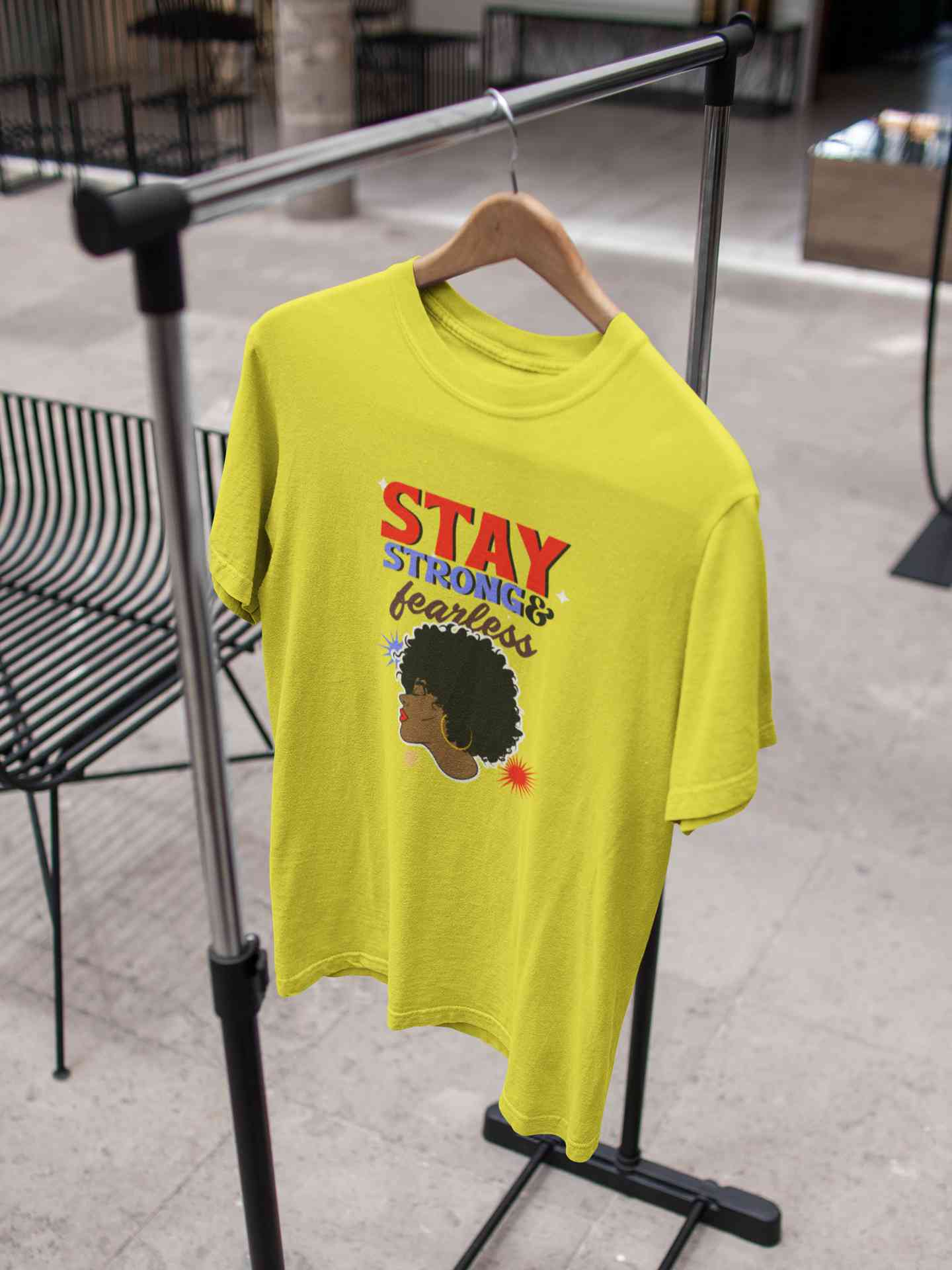 Stay Strong And Fearless Typography Women Half Sleeves T-shirt- FunkyTeesClub