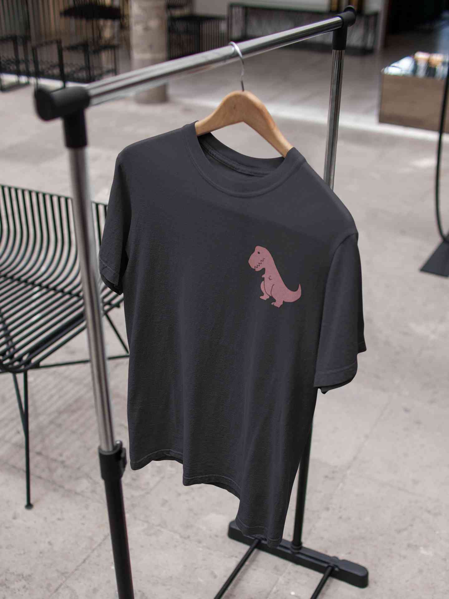 T-Rex Pocket Women Half Sleeves T-shirt- FunkyTeesClub